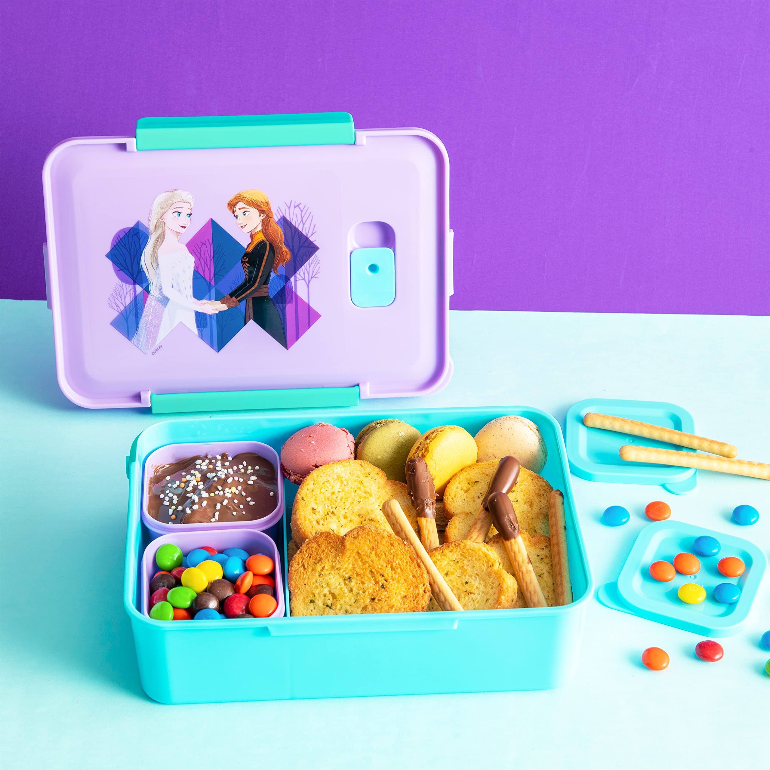 Foto 3 pulgar | Bento Box Zak Designs Disney Frozen 2 De Plástico Reutilizable - Venta Internacional.