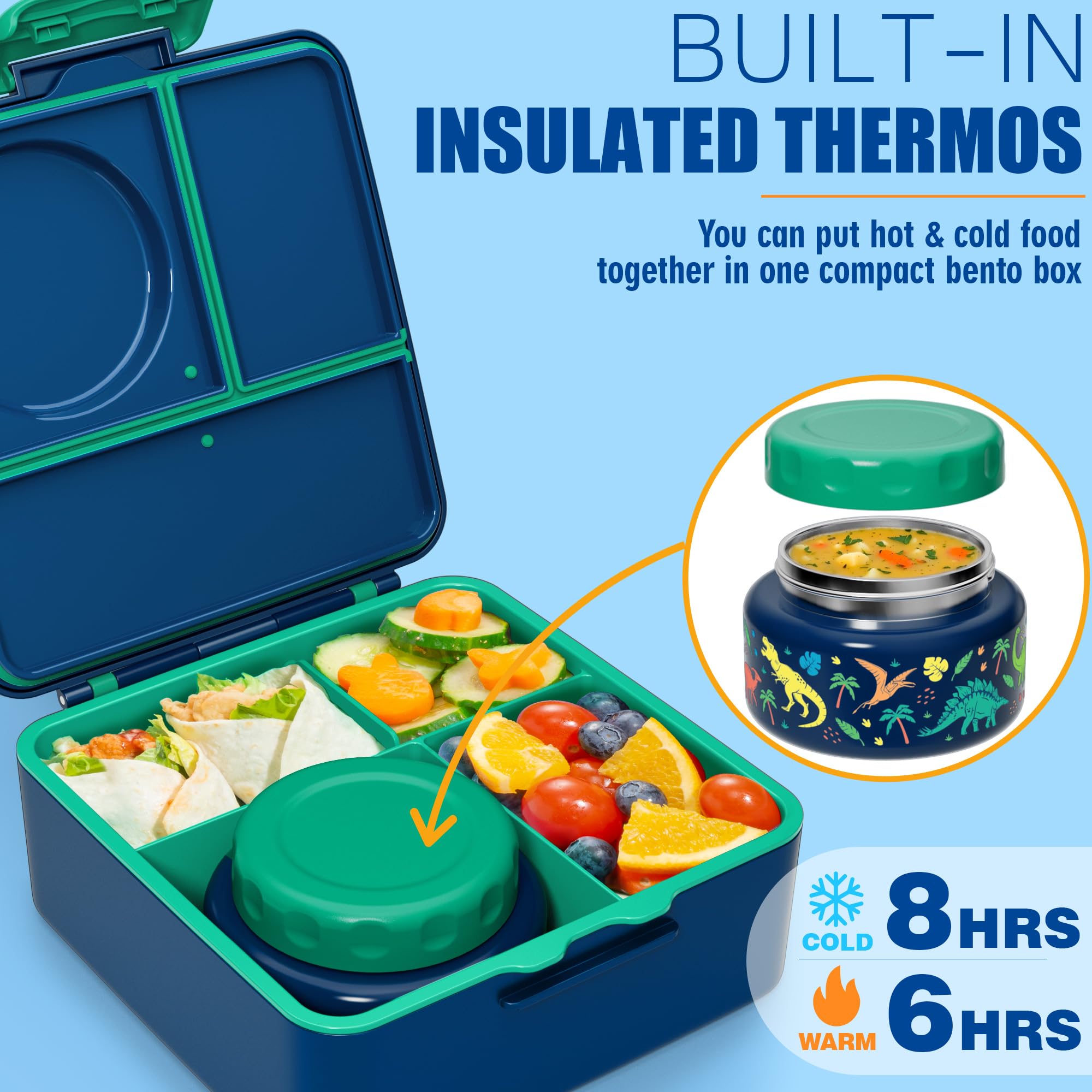 Foto 3 pulgar | Lonchera Fimibuke Bento Box con Termo de 250 Ml - Venta Internacional