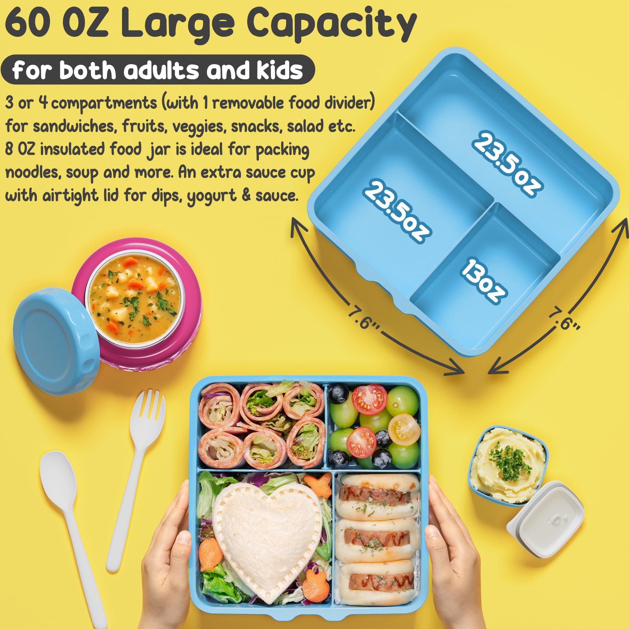 Foto 5 pulgar | Lonchera Fimibuke Bento Box con Termo de 250 Ml - Venta Internacional