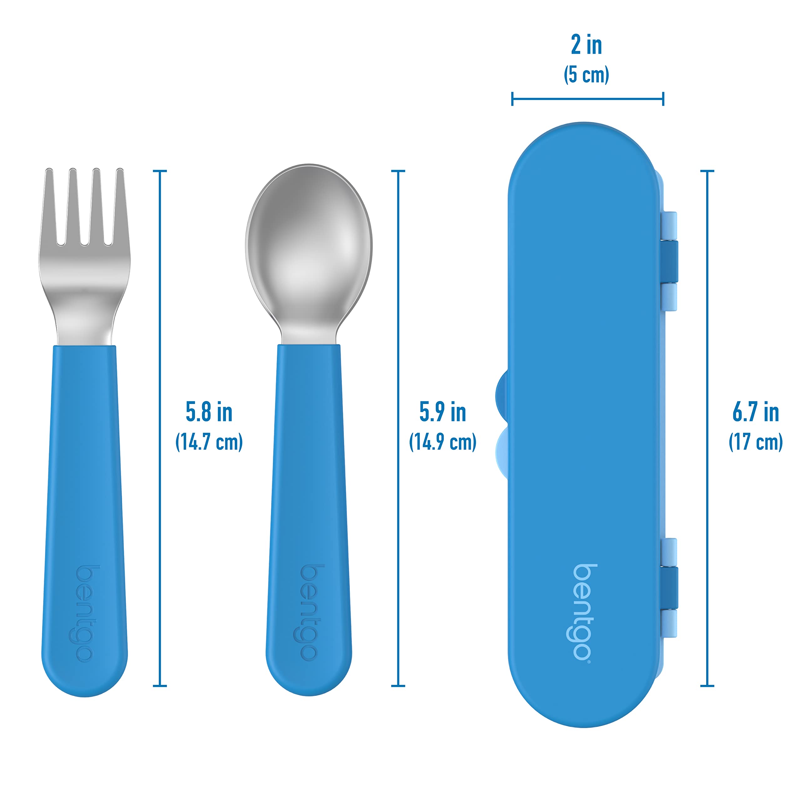 Foto 6 pulgar | Juego De Utensilios Bentgo Kids De Acero Inoxidable Con Estuche De Almacenamiento Azul - Venta Internacional.