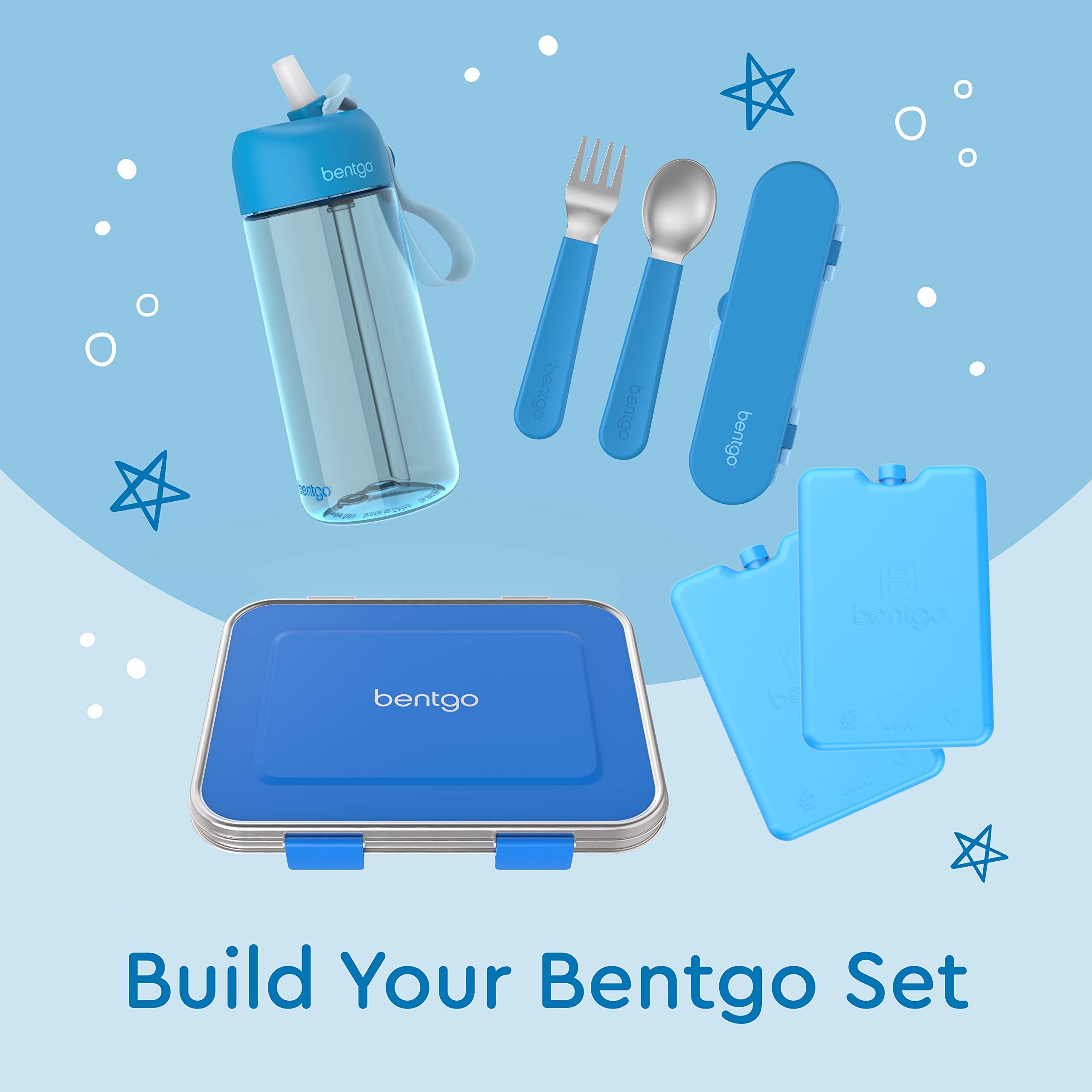 Foto 6 | Juego De Utensilios Bentgo Kids De Acero Inoxidable Con Estuche De Almacenamiento Azul - Venta Internacional.