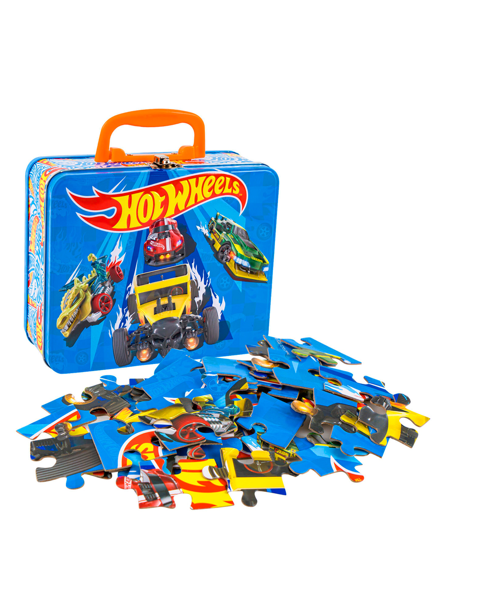 Foto 2 pulgar | Lonchera Con Rompecabezas De 48 Pzas Hotwheels