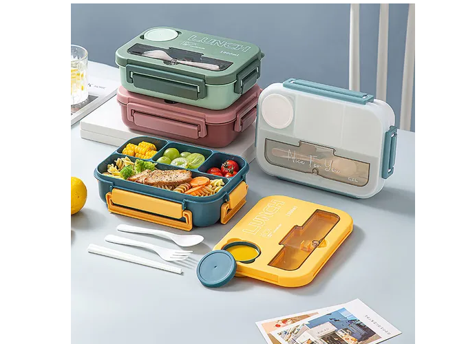 Foto 4 pulgar | Lunch Box Fiambrera Con Cubiertos Capacidad 1300ml+bolsas