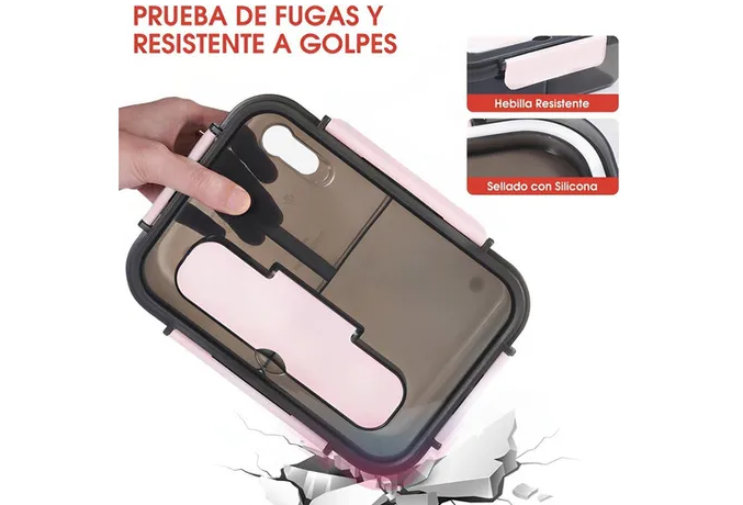 Foto 5 pulgar | Lynnette Lunch Box Loncheras Topper Para Lunch Fiambrera 1500 Ml