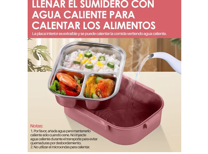 Foto 5 pulgar | Bento Box Fiambrera Acero Inoxidable Lunchera Escolar