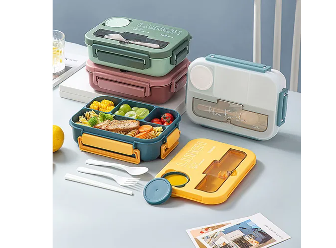 Foto 4 pulgar | Lunch Box Fiambrera Con Cubiertos Capacidad 1300ml+bolsas