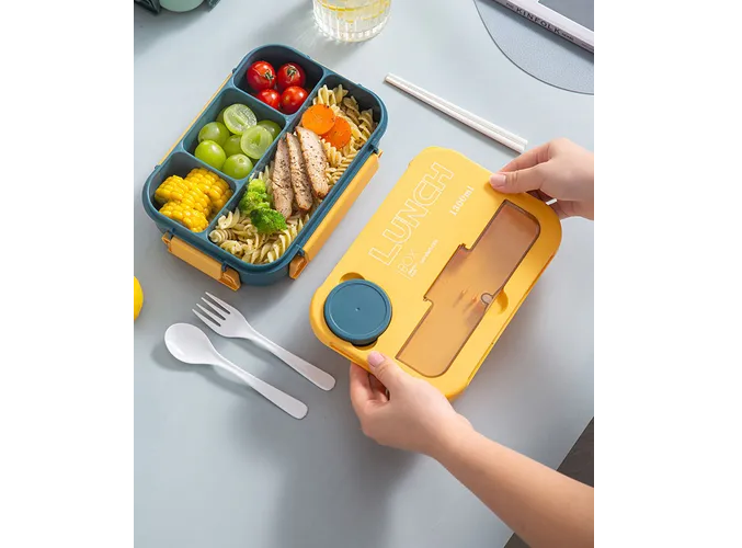 Foto 5 pulgar | Lunch Box Fiambrera Con Cubiertos Capacidad 1300ml+bolsas