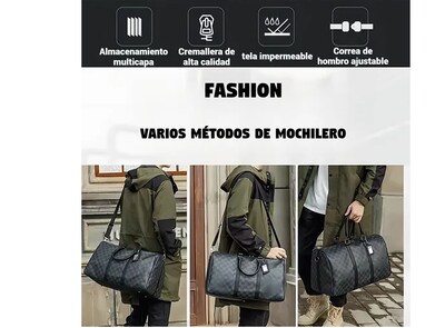 Foto 3 | Lonchera Xtellar Bolsa De Viaje Unisex, Impermeable Gran Capacidad 35l Color Negro Tartan