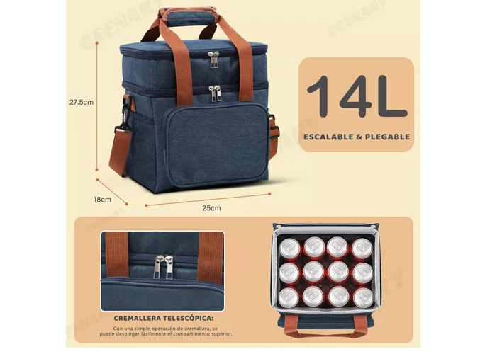 Foto 4 | Lonchera Con Doble Capa De Aislamiento, 14 L