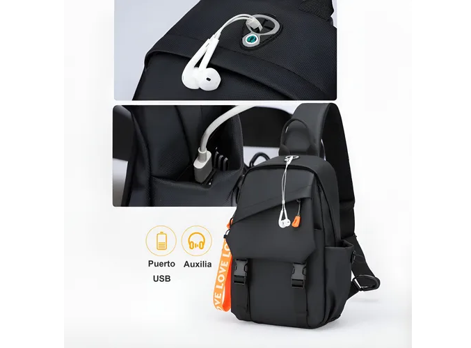 Foto 4 pulgar | Pechera De Moda Casual Bandolera De Hombro Para Hombre