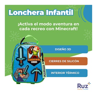 Foto 3 | Lonchera Infantil Microsoft Minecraft 4 L