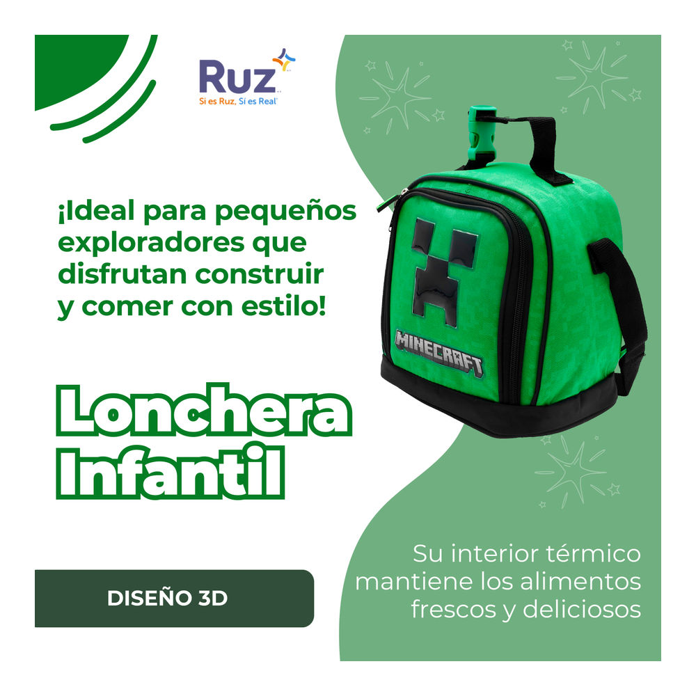 Foto 4 | Lonchera Infantil Microsoft Minecraft 4 L