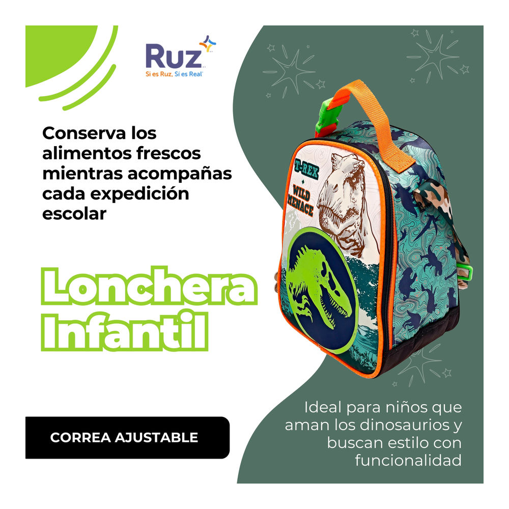 Foto 5 pulgar | Lonchera Infantil Universal Jurassic World Evergreen 4 L
