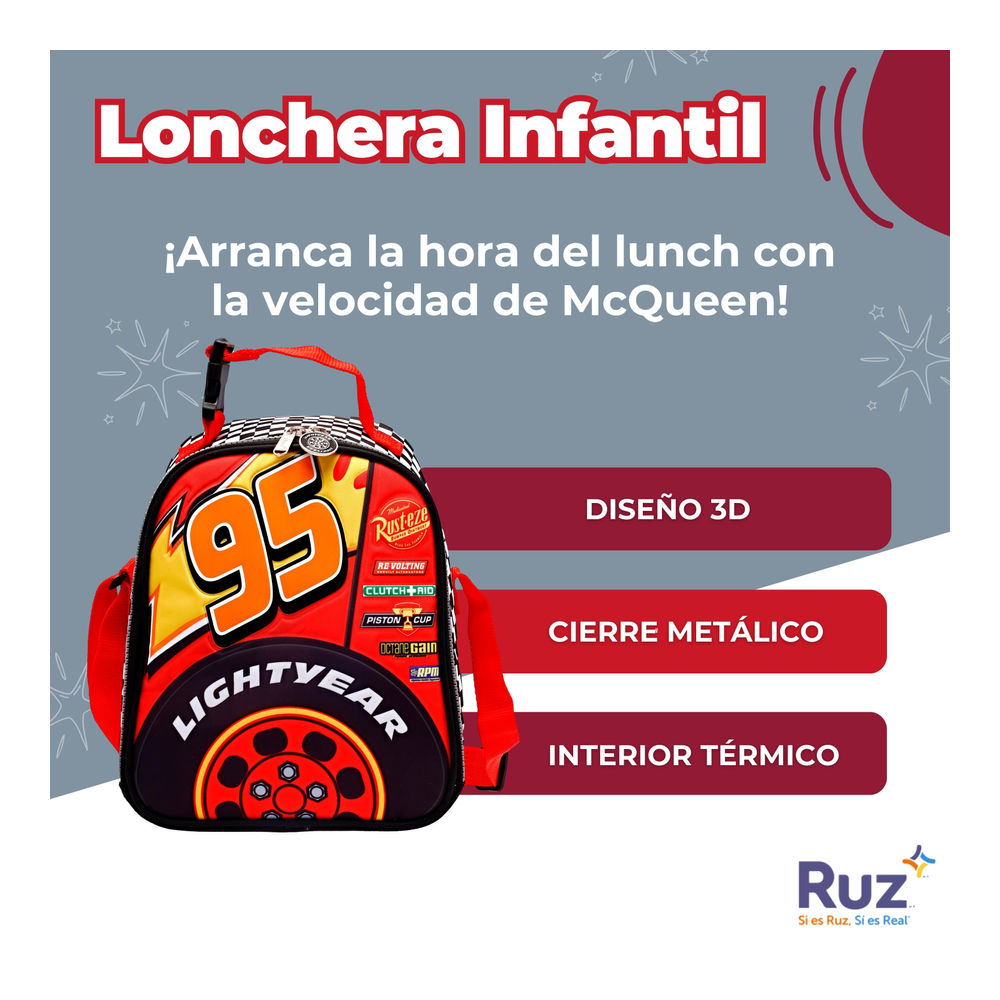 Foto 4 pulgar | Lonchera Infantil Disney Cars 4 L