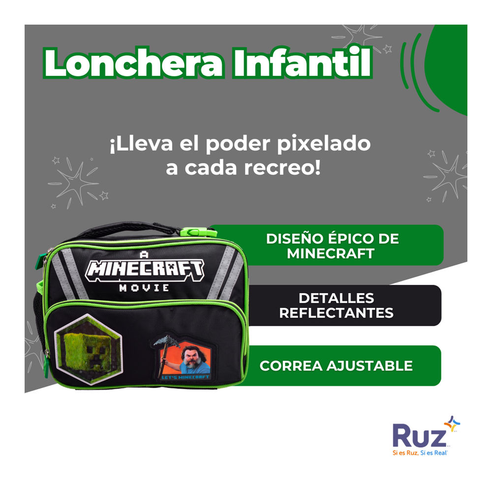 Foto 4 pulgar | Lonchera Infantil Microsoft Minecraft 4 L