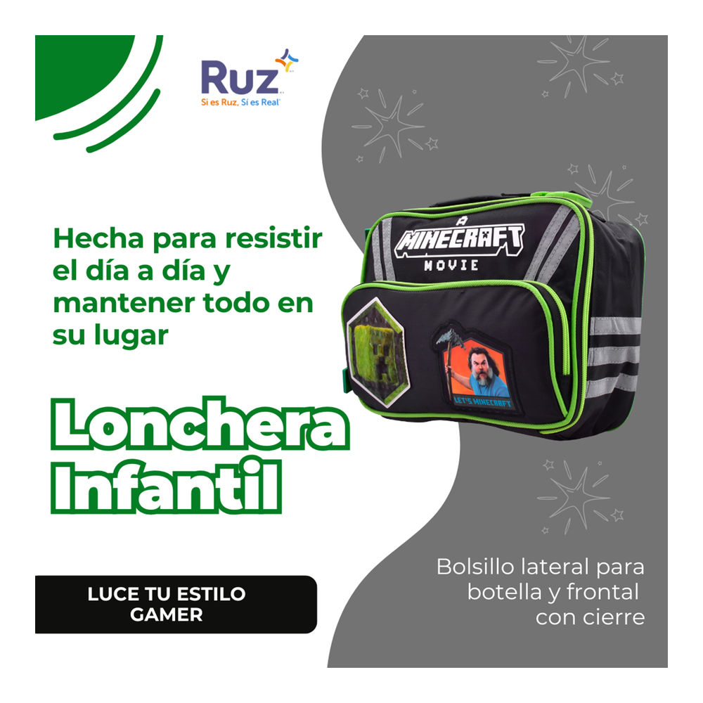 Foto 5 pulgar | Lonchera Infantil Microsoft Minecraft 4 L