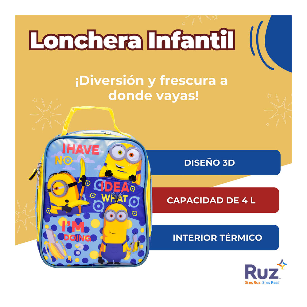 Foto 4 pulgar | Lonchera Infantil Universal Minions Evergreen 4 L