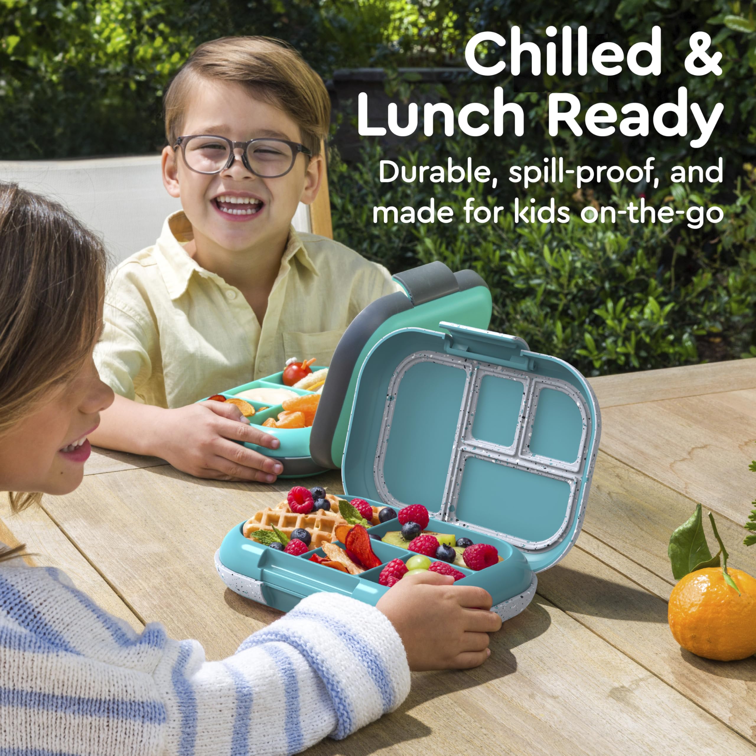 Foto 4 | Fiambrera Bentgo Chill Kids De 4 Compartimentos Con Bolsa De Hielo, Color Verde Azulado - Venta Internacional.