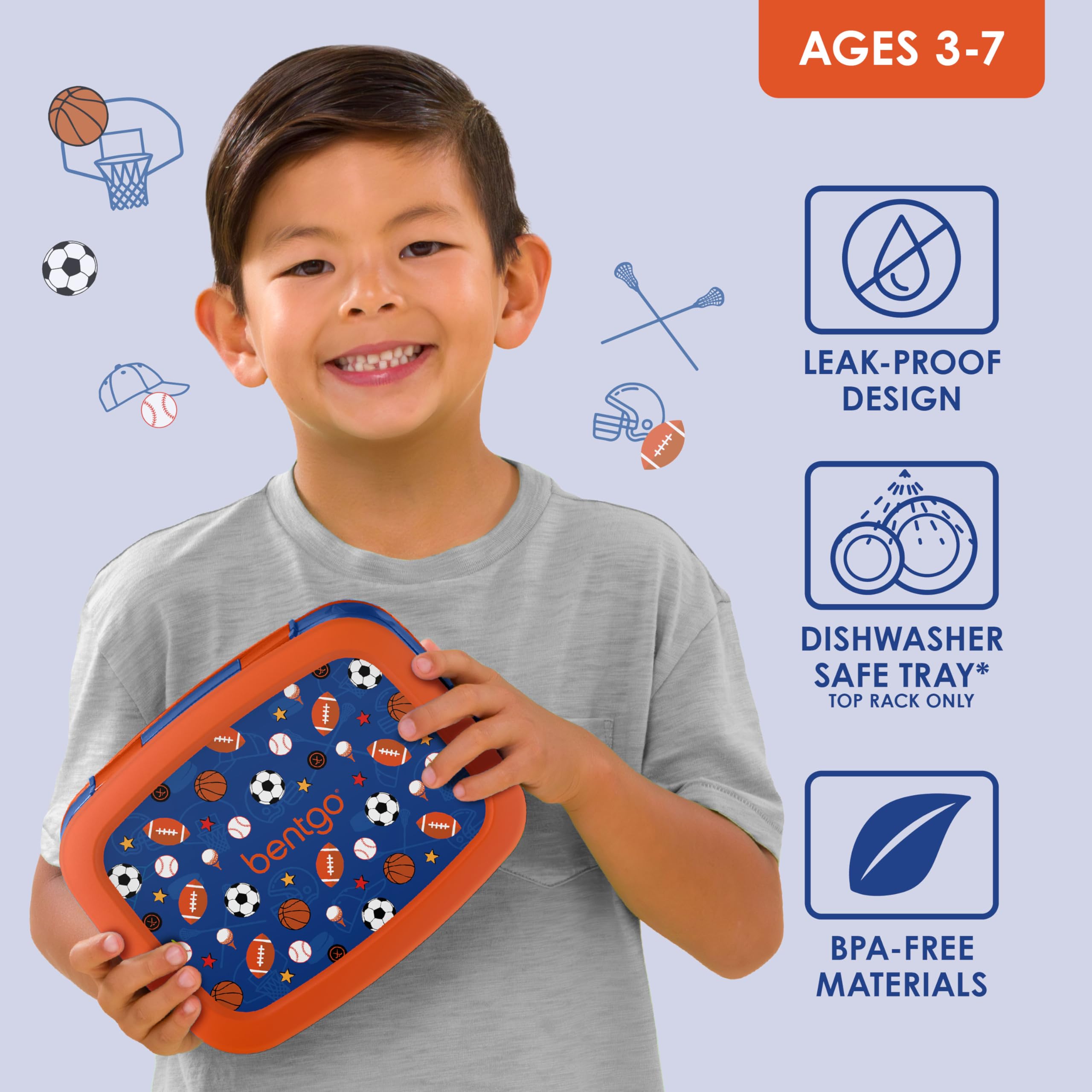 Foto 3 | Fiambrera Bentgo Kids Prints, A Prueba De Fugas, 5 Compartimentos, Bpa-fr - Venta Internacional.