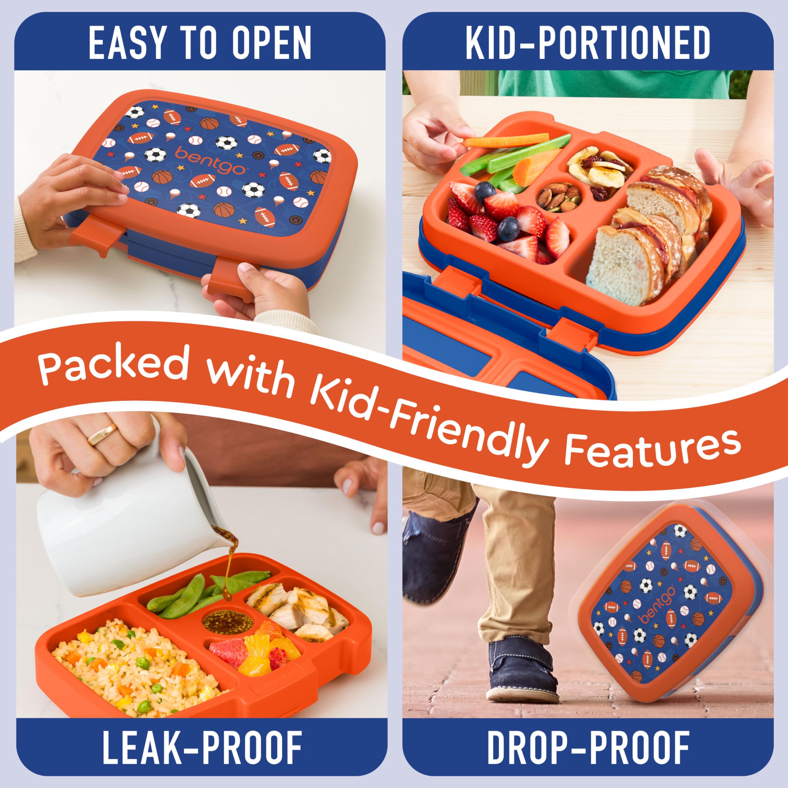 Foto 4 | Fiambrera Bentgo Kids Prints, A Prueba De Fugas, 5 Compartimentos, Bpa-fr - Venta Internacional.