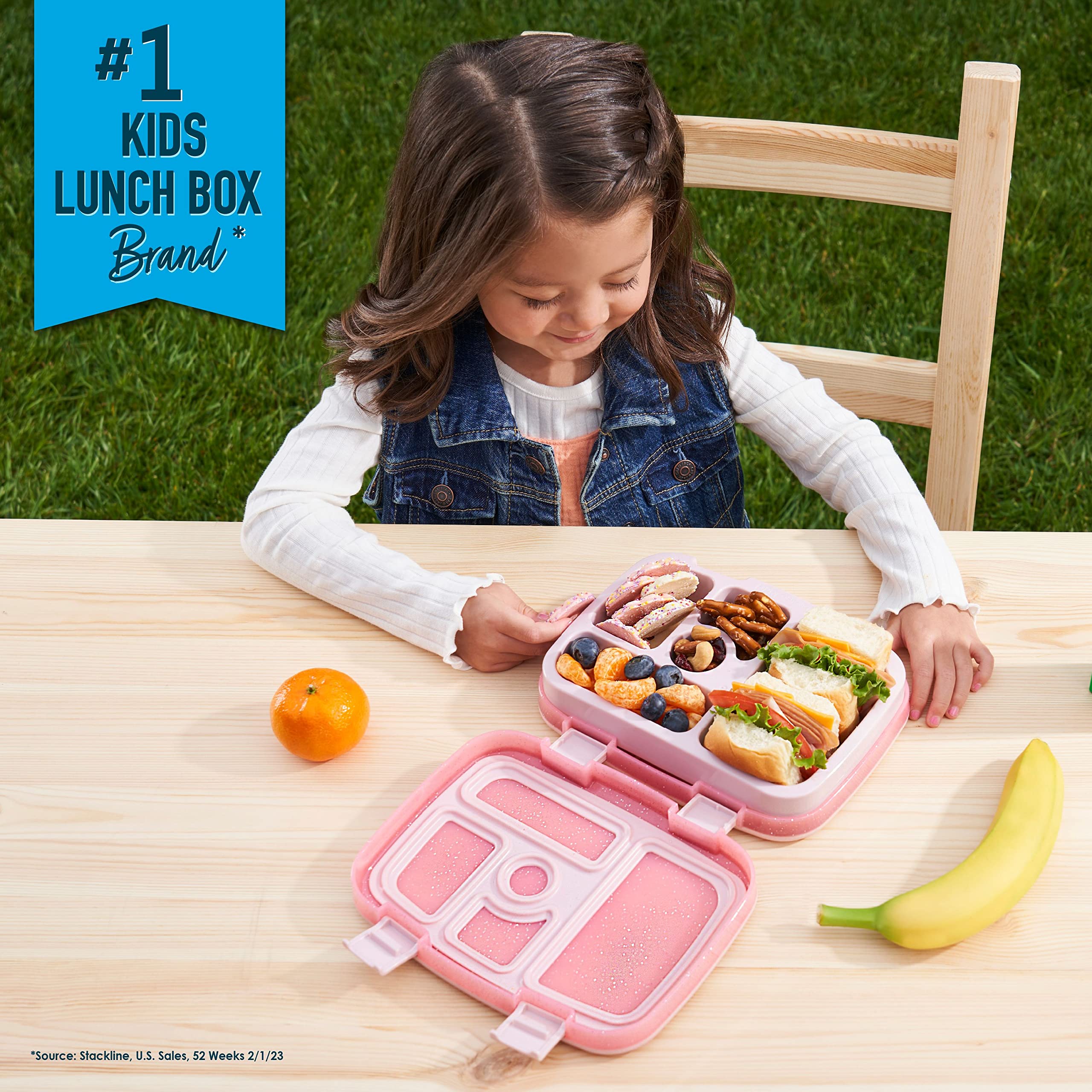 Foto 2 | Fiambrera Bentgo Kids Glitter Edition Con 5 Compartimentos, Color Rosa - Venta Internacional.