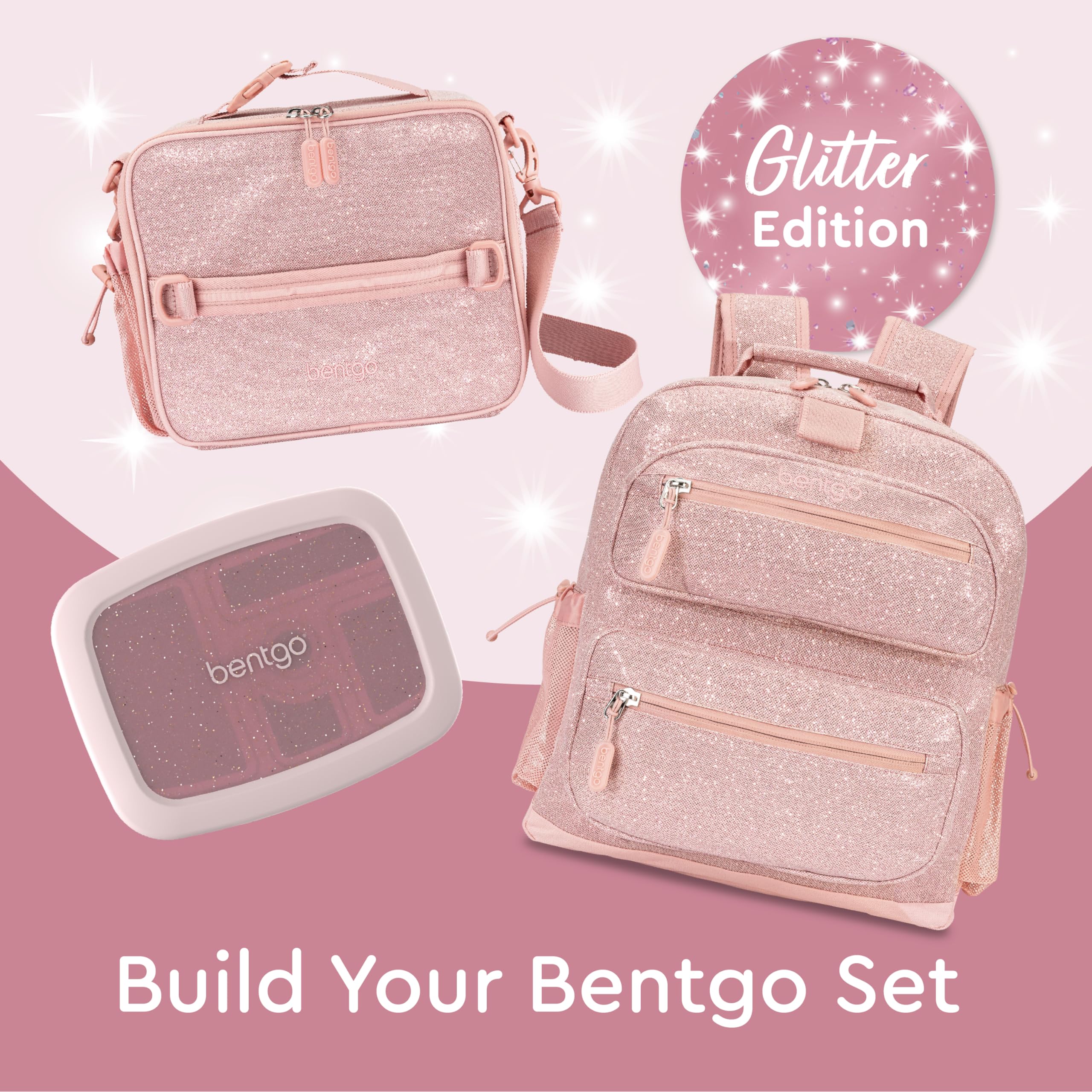 Foto 5 | Bolsa De Almuerzo Bentgo Kids Glitter Edition Petal Pink Para Niños De Más De 3 Años - Venta Internacional.