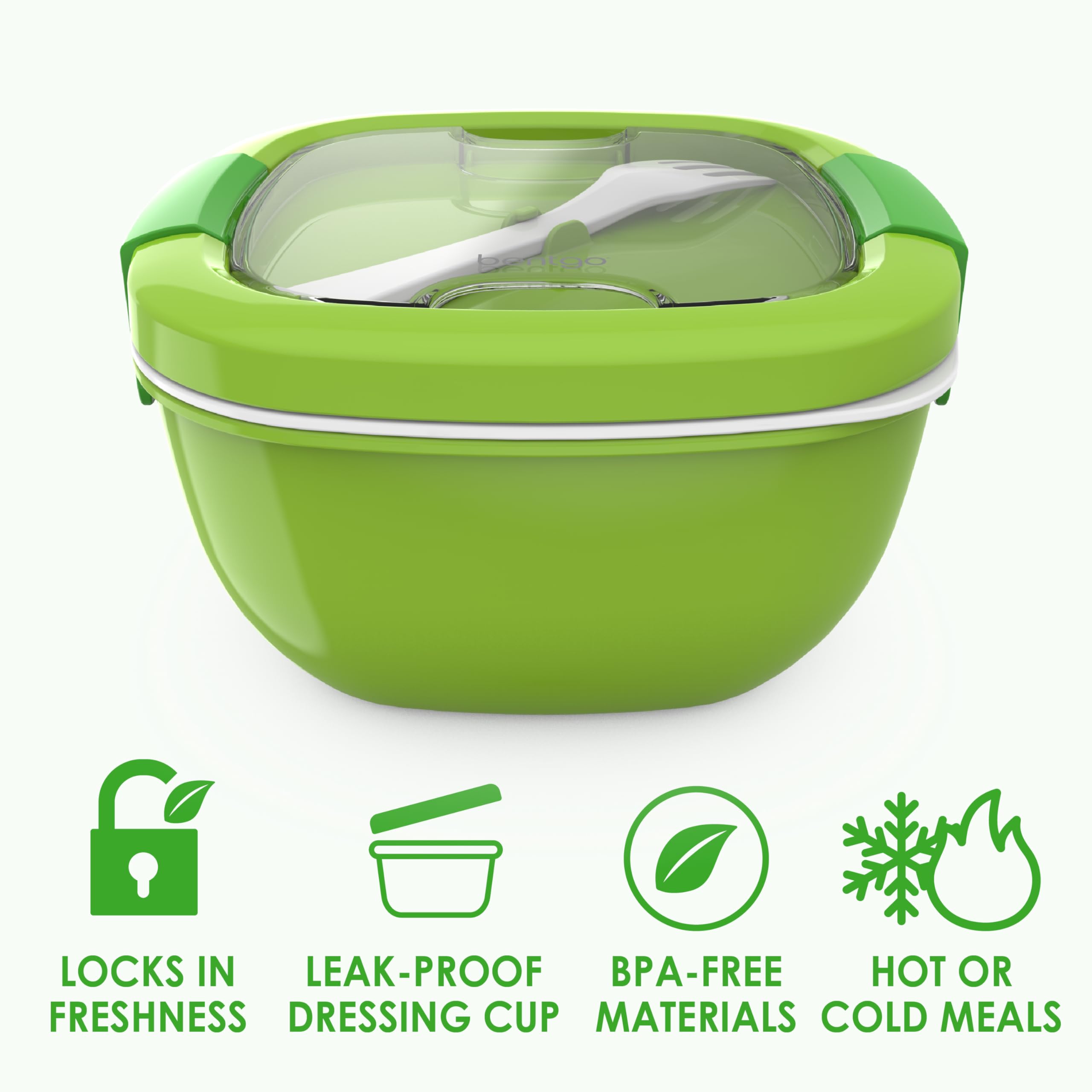 Foto 4 pulgar | Recipiente Para Ensalada Bentgo De 1600 Ml Con Bandeja De 4 Compartimentos - Venta Internacional.