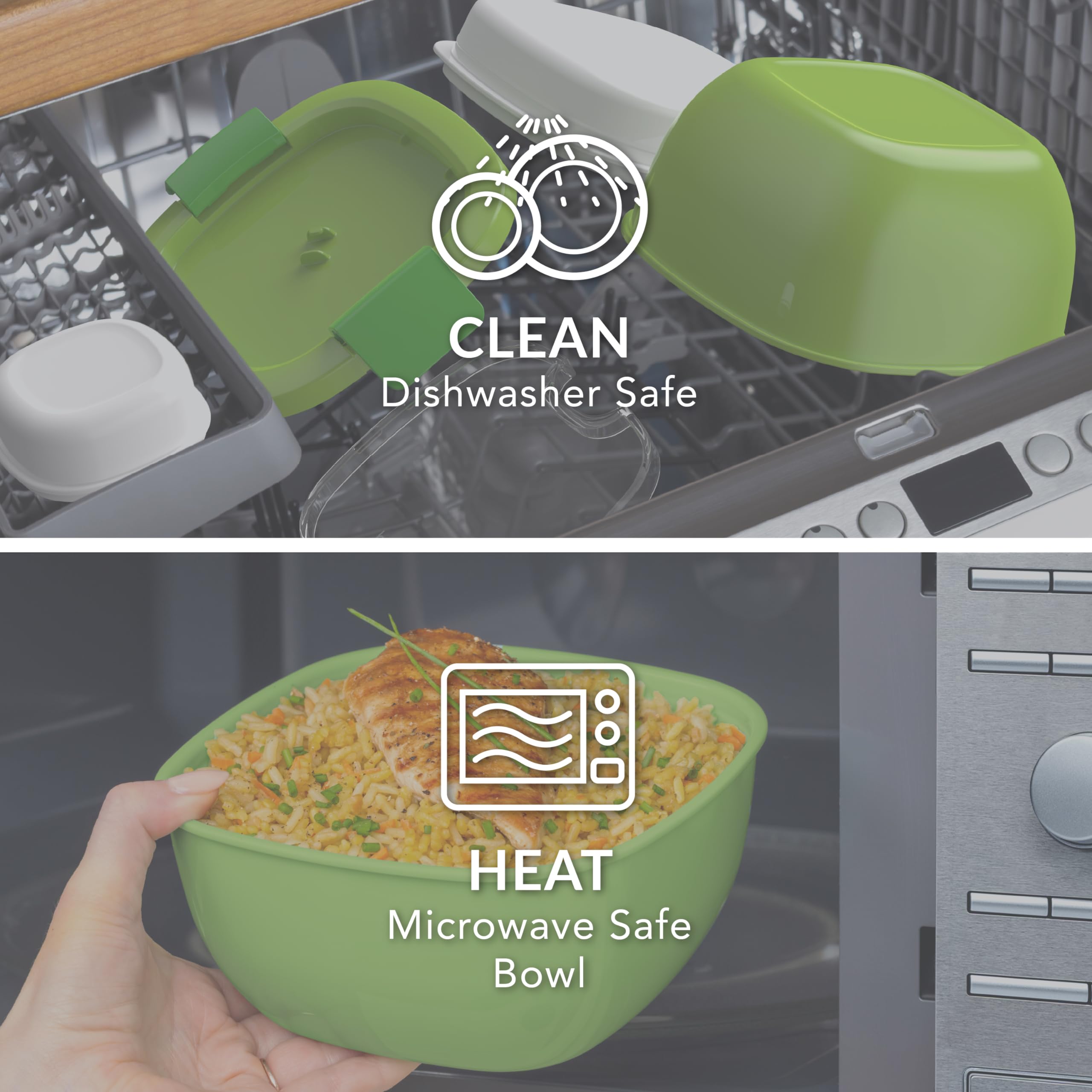 Foto 5 | Recipiente Para Ensalada Bentgo De 1600 Ml Con Bandeja De 4 Compartimentos - Venta Internacional.