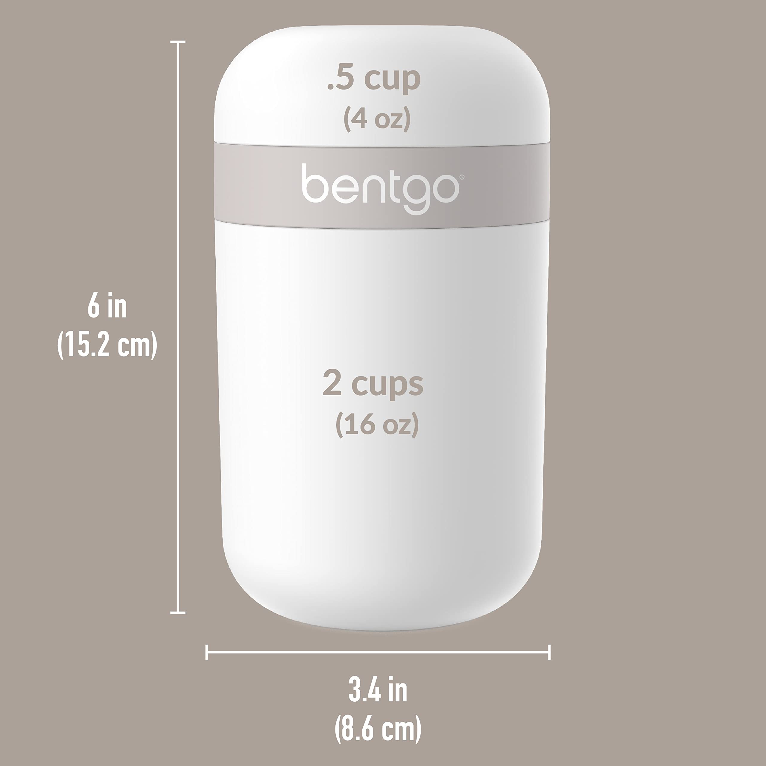 Foto 5 | Vaso Para Aperitivos Bentgo, Reutilizable, A Prueba De Fugas, 480 Ml, Blanco - Venta Internacional.