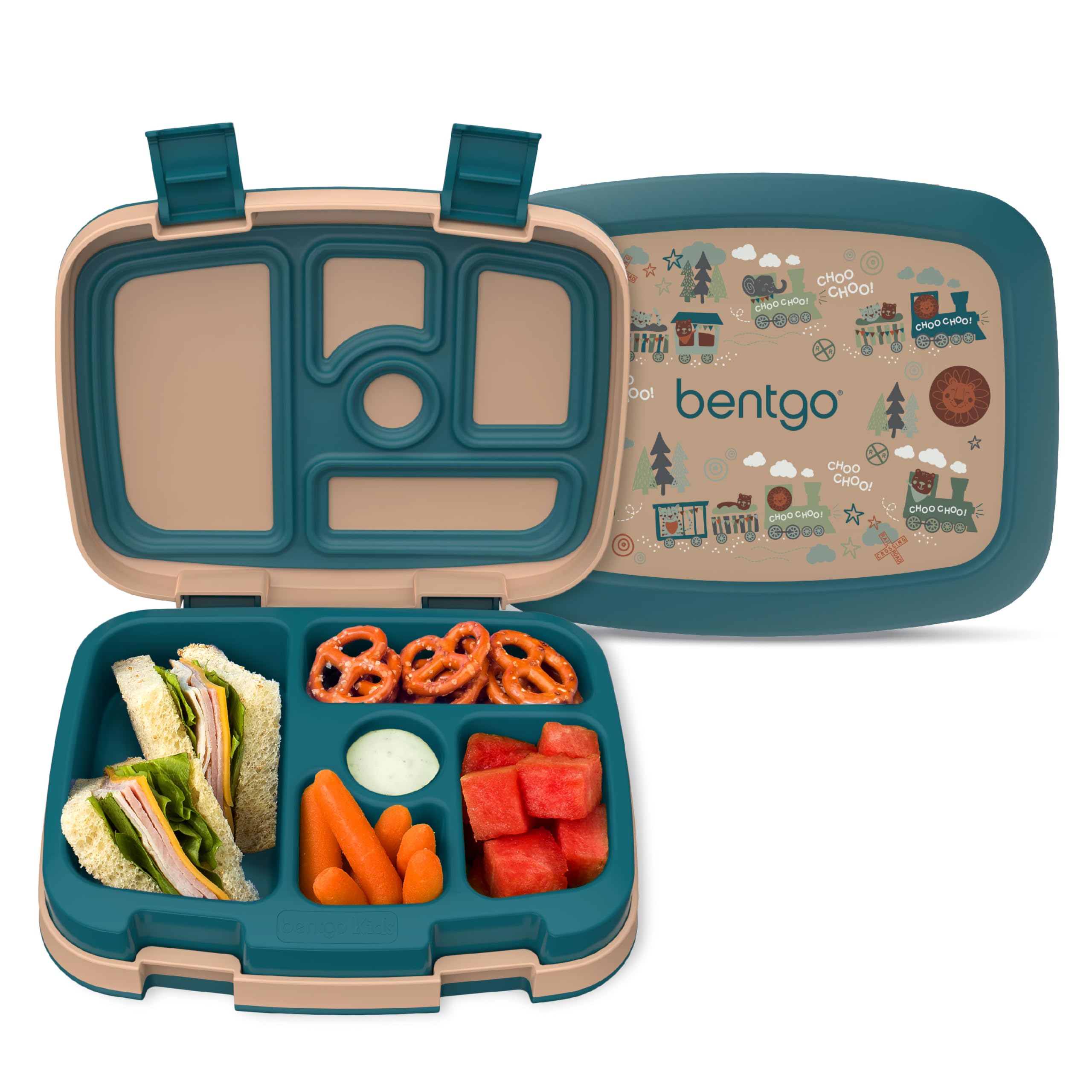 Lonchera Bentgo Kids Prints Con Trenes De 5 Compartimentos A Prueba De Fugas - Venta Internacional.