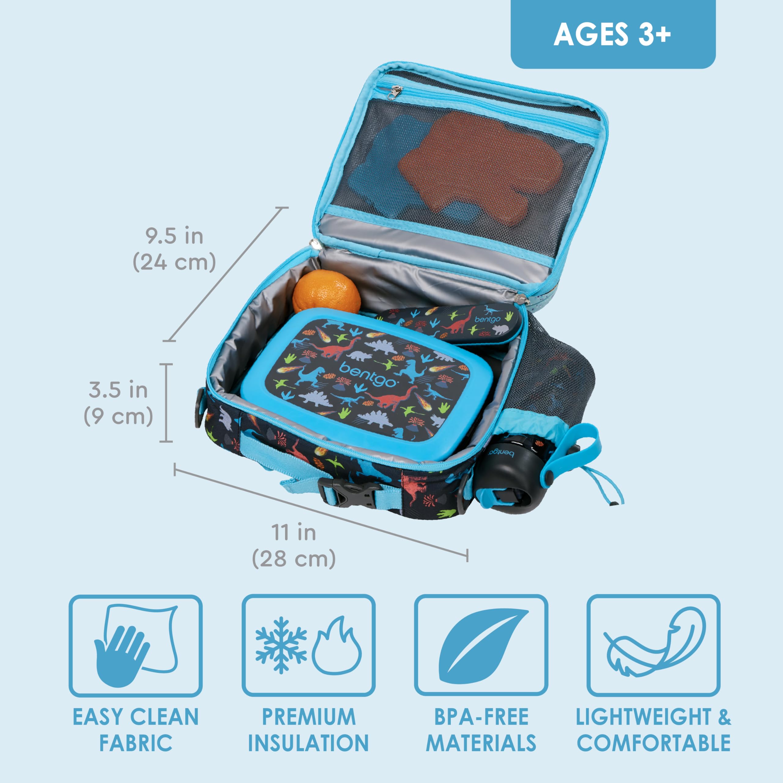 Foto 4 pulgar | Bolsa De Almuerzo Bentgo Kids Dinosaur Con Doble Aislamiento, Resistente Al Agua - Venta Internacional.