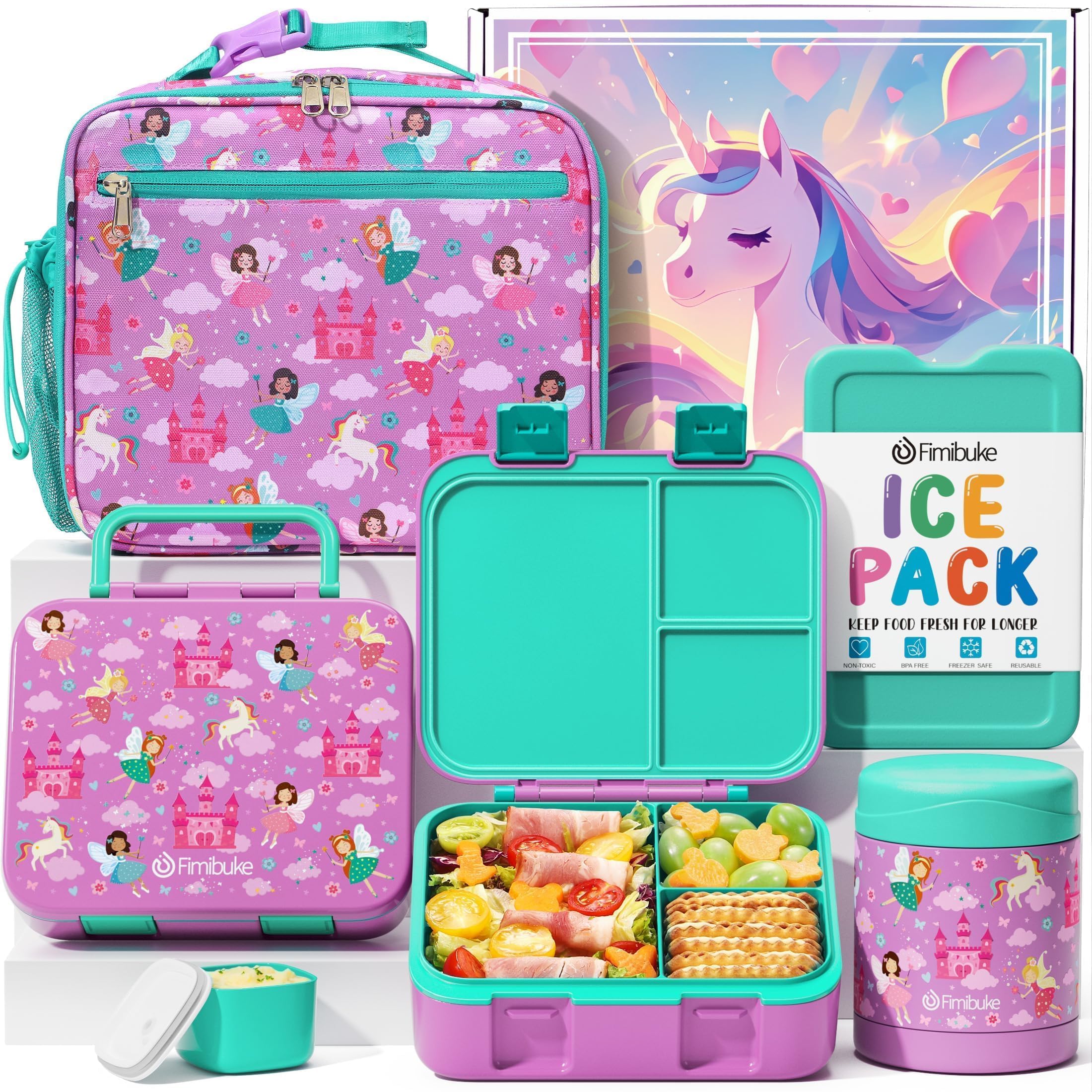 Foto 1 | Set De Loncheras Fimibuke Kids Bento Box Con Termo Para Comida - Venta Internacional.