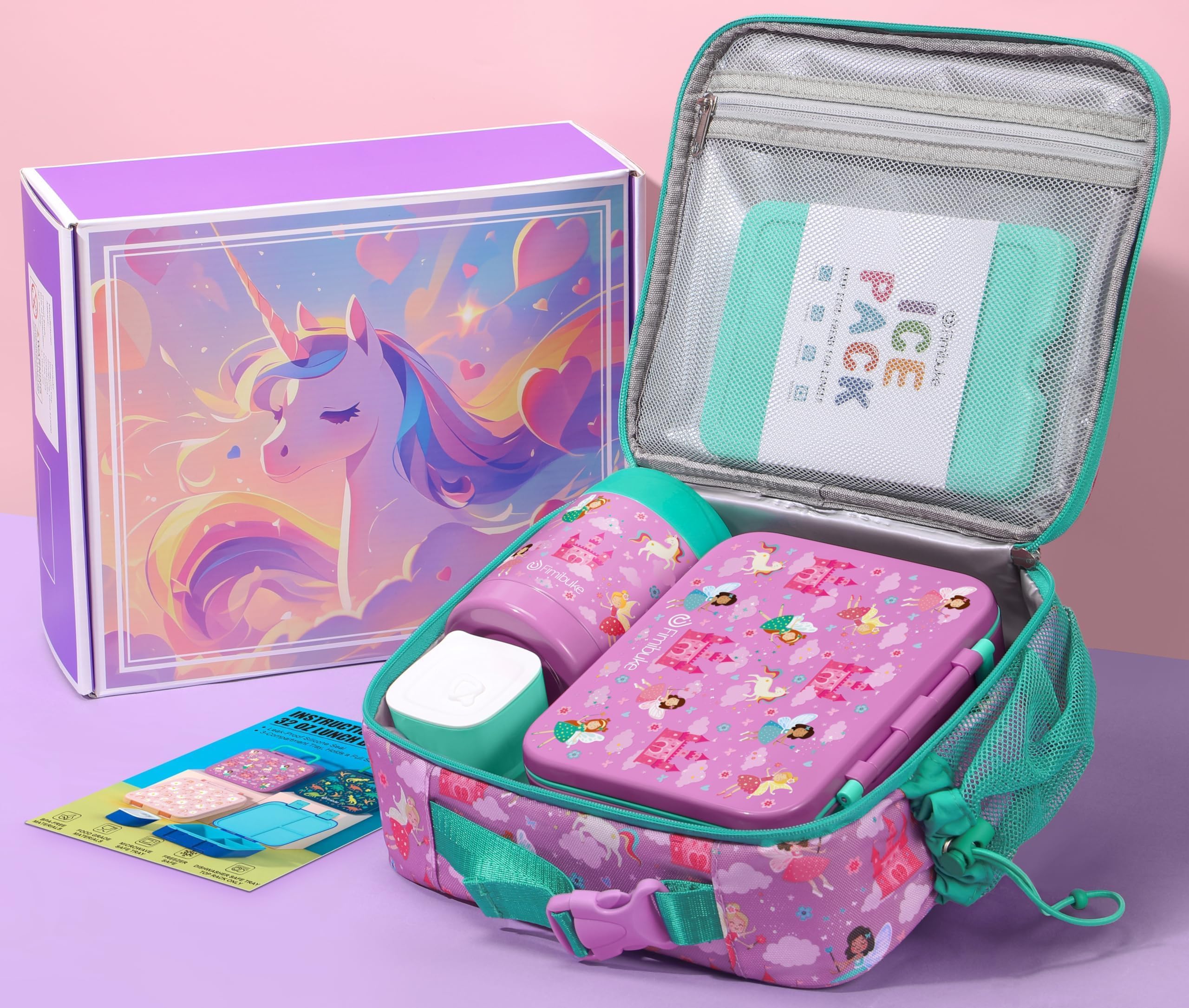 Foto 4 pulgar | Set De Loncheras Fimibuke Kids Bento Box Con Termo Para Comida - Venta Internacional.