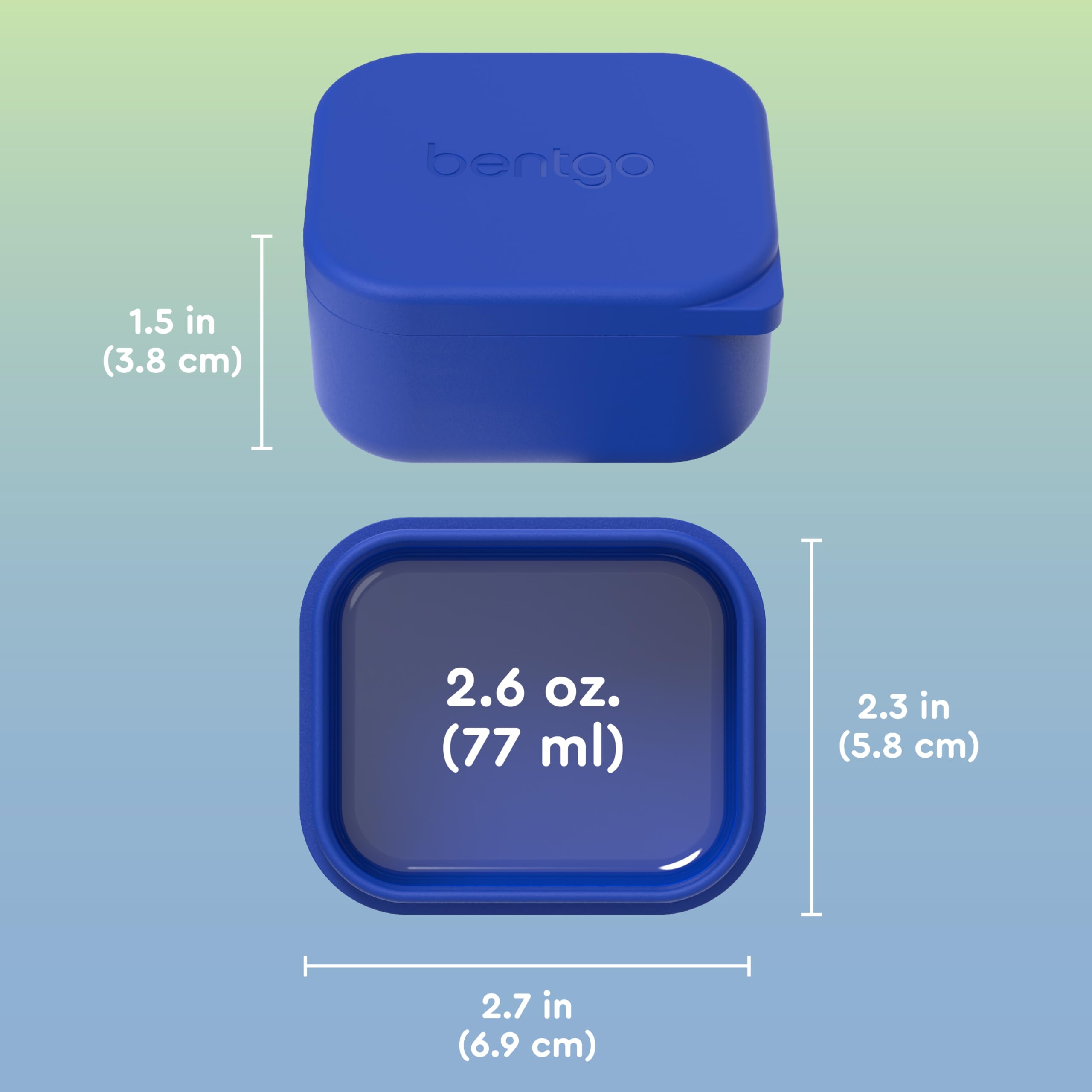 Foto 5 | Set De Recipientes De Silicona Bentgo Sidekicks, Paquete De 2 Unidades, 80 Ml, Azul Y Verde - Venta Internacional.