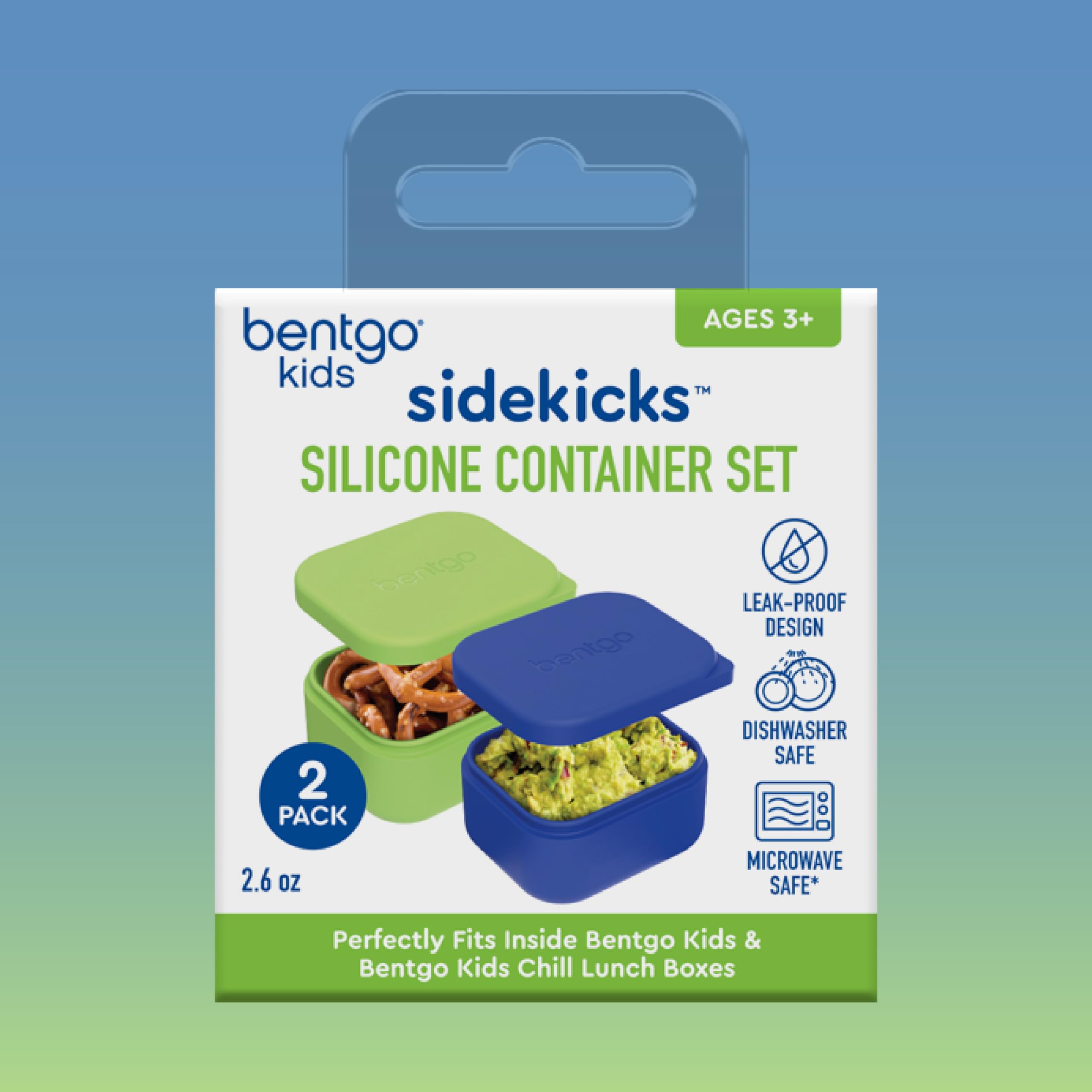 Foto 8 pulgar | Set De Recipientes De Silicona Bentgo Sidekicks, Paquete De 2 Unidades, 80 Ml, Azul Y Verde - Venta Internacional.