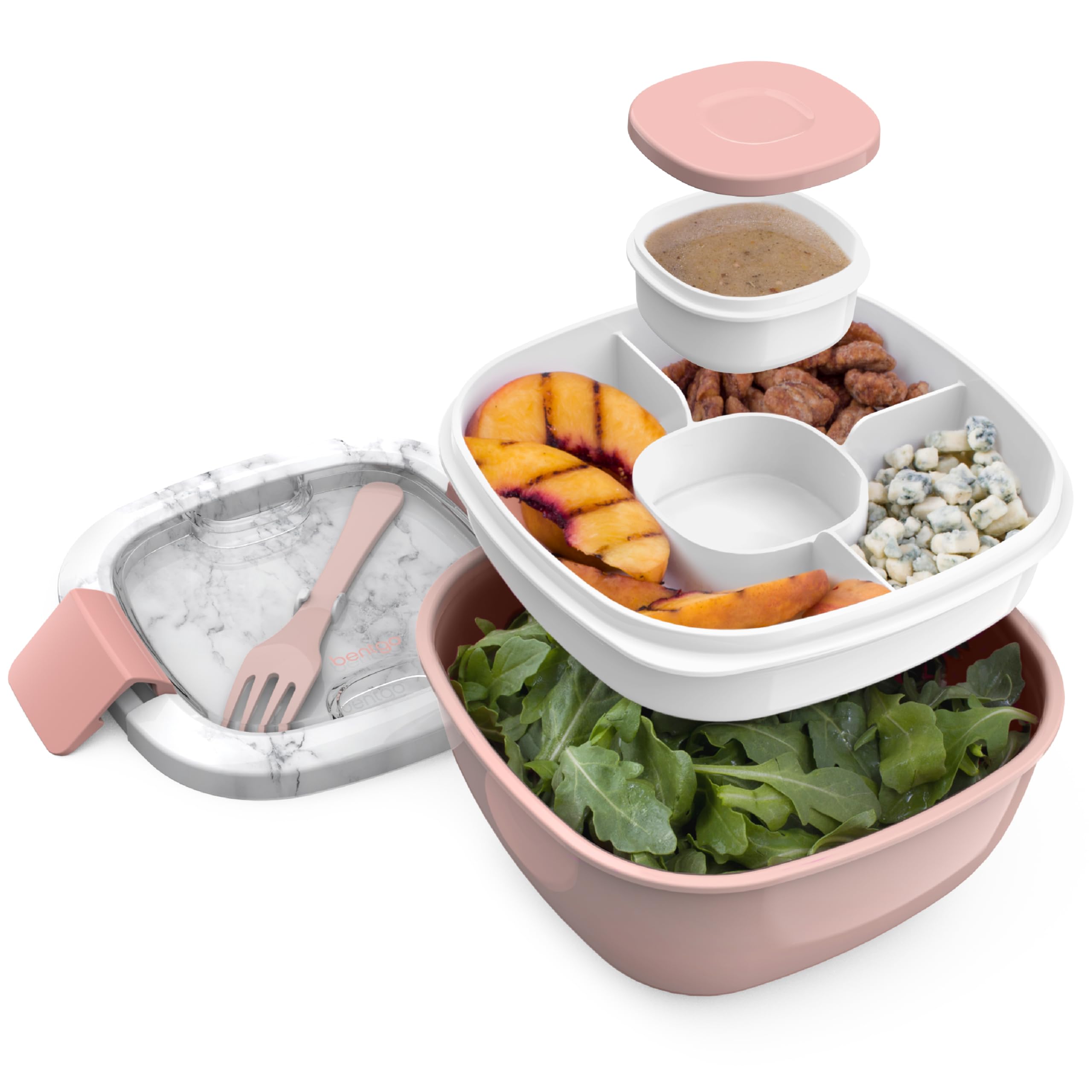 Foto 2 pulgar | Recipiente Para Ensaladas Bentgo, Todo En Uno, Grande, Con Recipiente Para Salsas Y Tenedor - Venta Internacional.