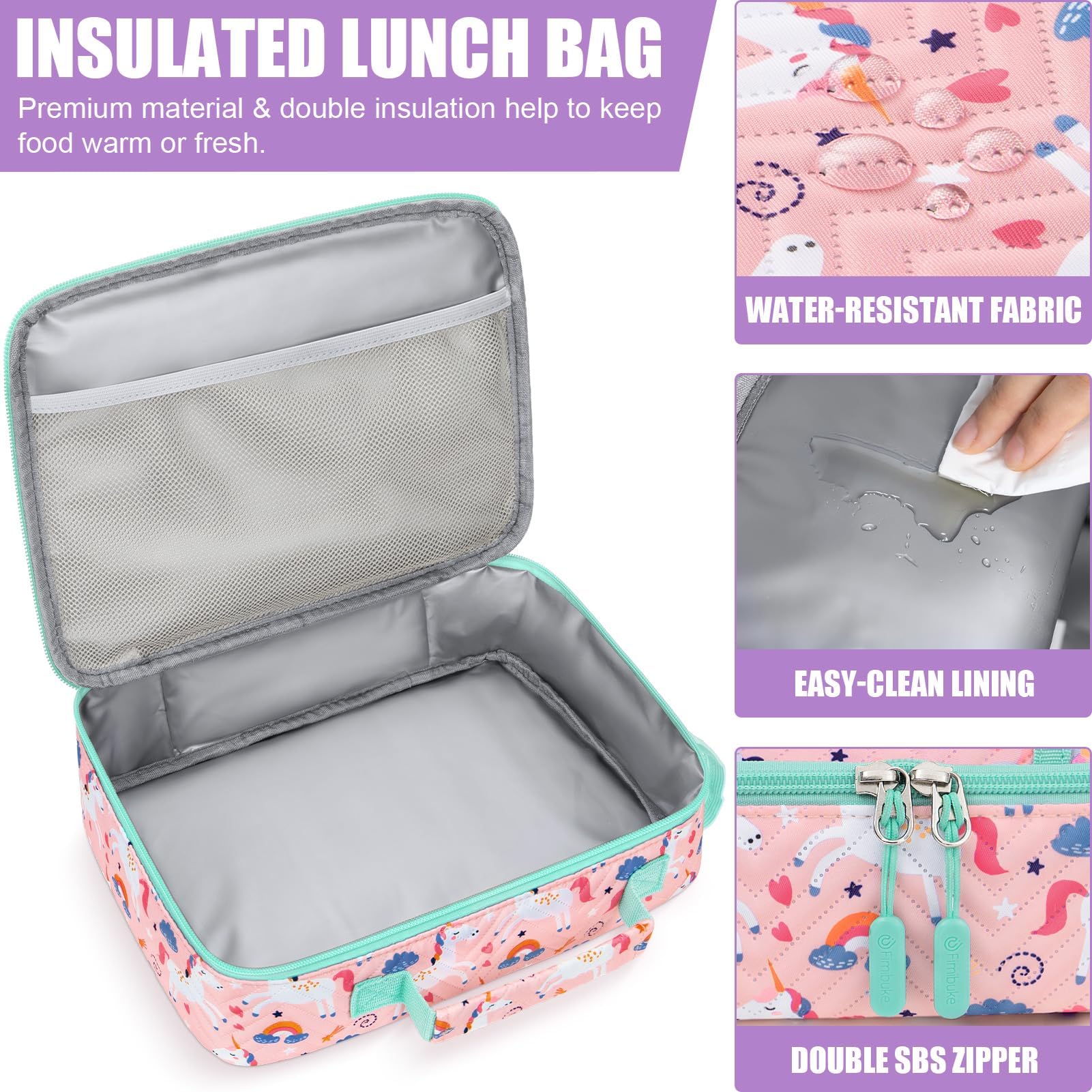 Foto 5 | Set De Loncheras Fimibuke Kids Bento Con Bolsa, Termo Y Utensilios - Venta Internacional.