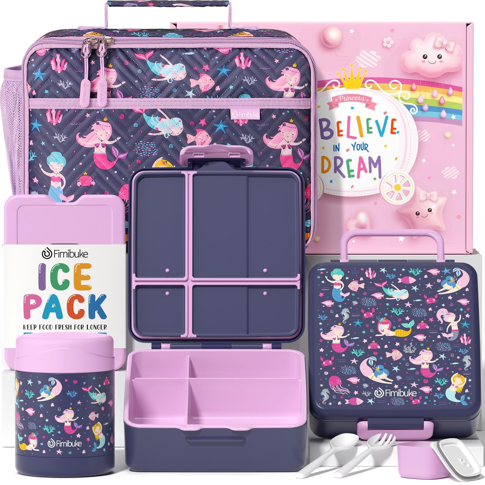 Foto 1 | Set De Loncheras Fimibuke Kids Bento Con Termo Y Bolsa Aislante - Venta Internacional.