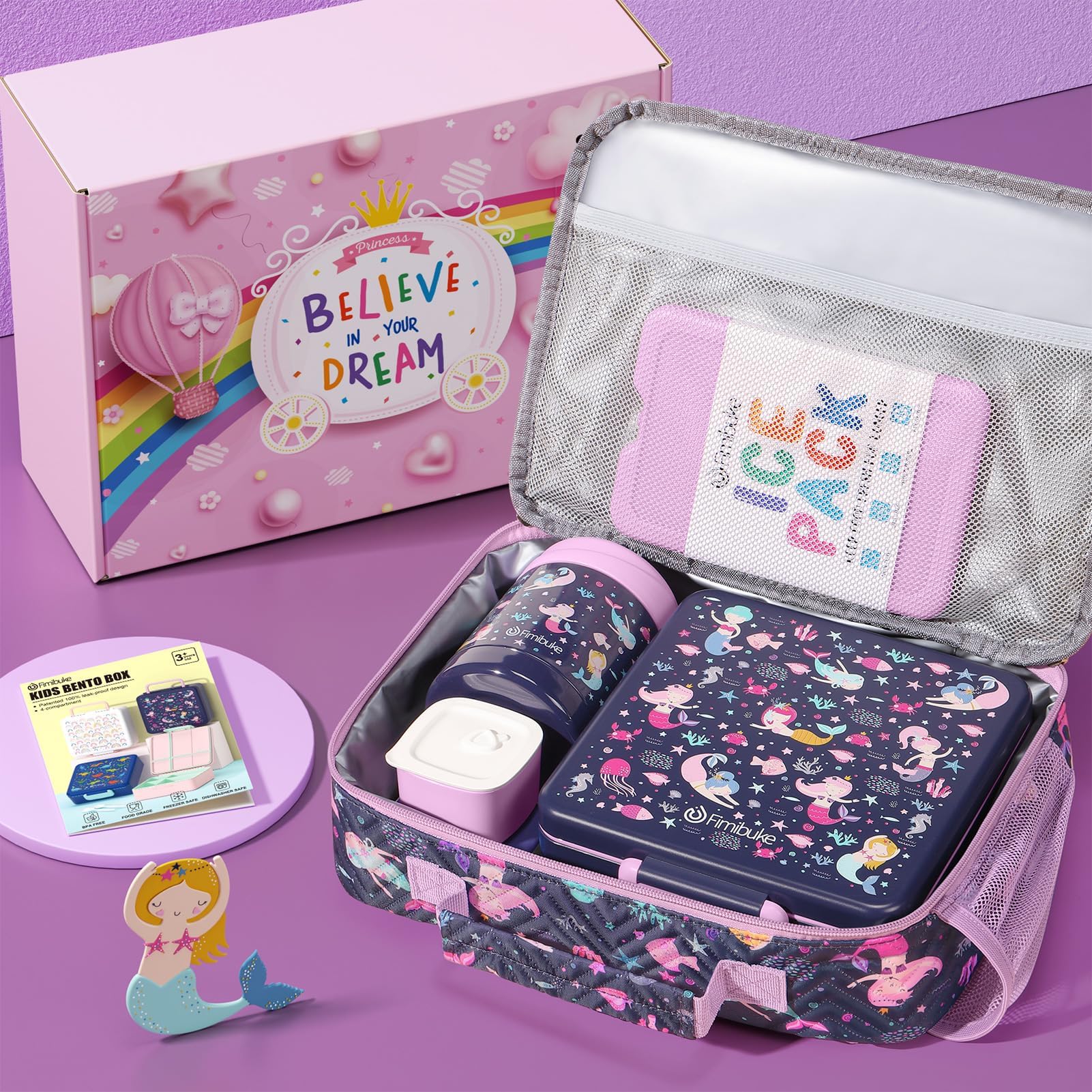 Foto 4 pulgar | Set De Loncheras Fimibuke Kids Bento Con Termo Y Bolsa Aislante - Venta Internacional.