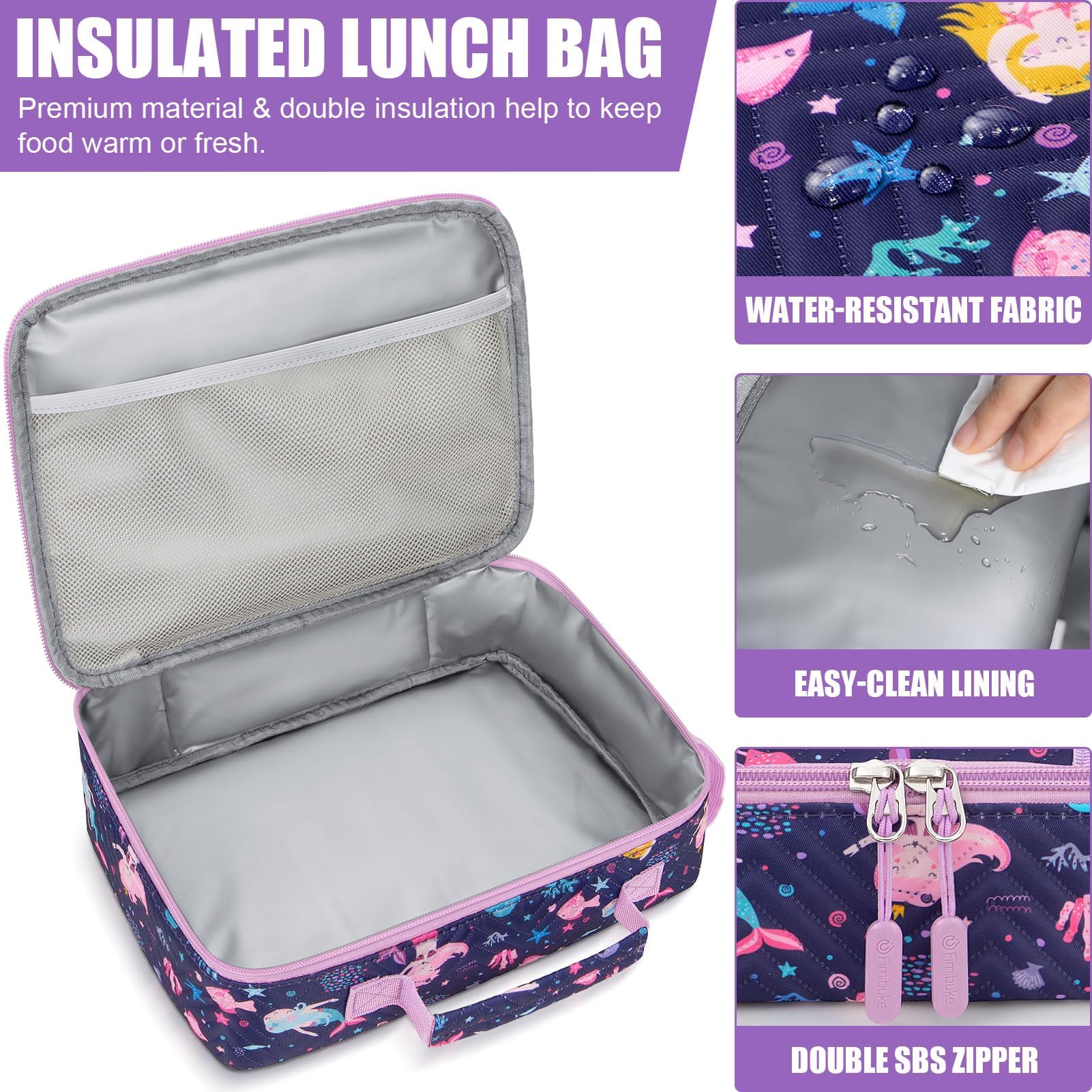 Foto 6 pulgar | Set De Loncheras Fimibuke Kids Bento Con Termo Y Bolsa Aislante - Venta Internacional.