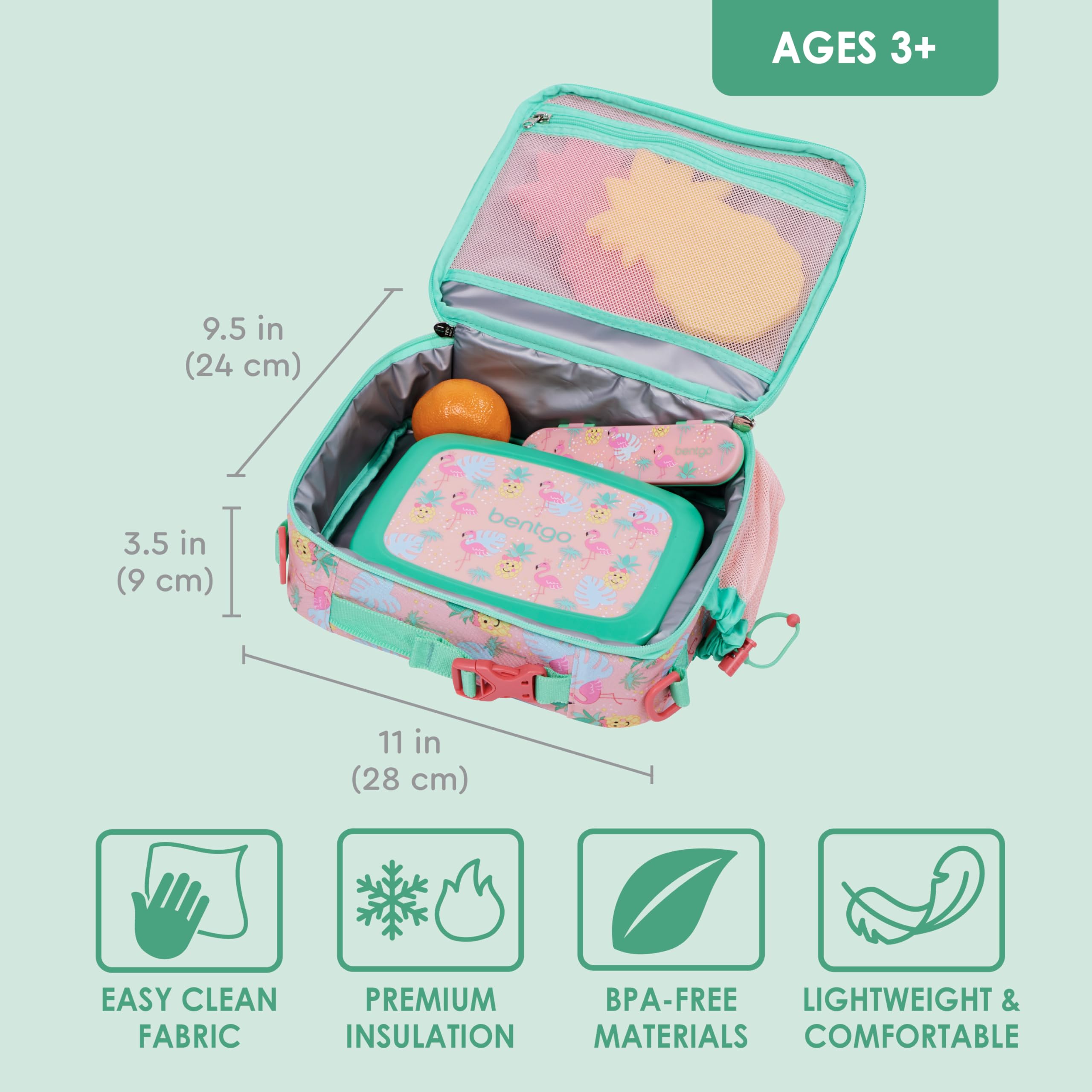Foto 4 pulgar | Bolsa De Almuerzo Bentgo Kids Duradera Con Doble Aislamiento Tropical - Venta Internacional.