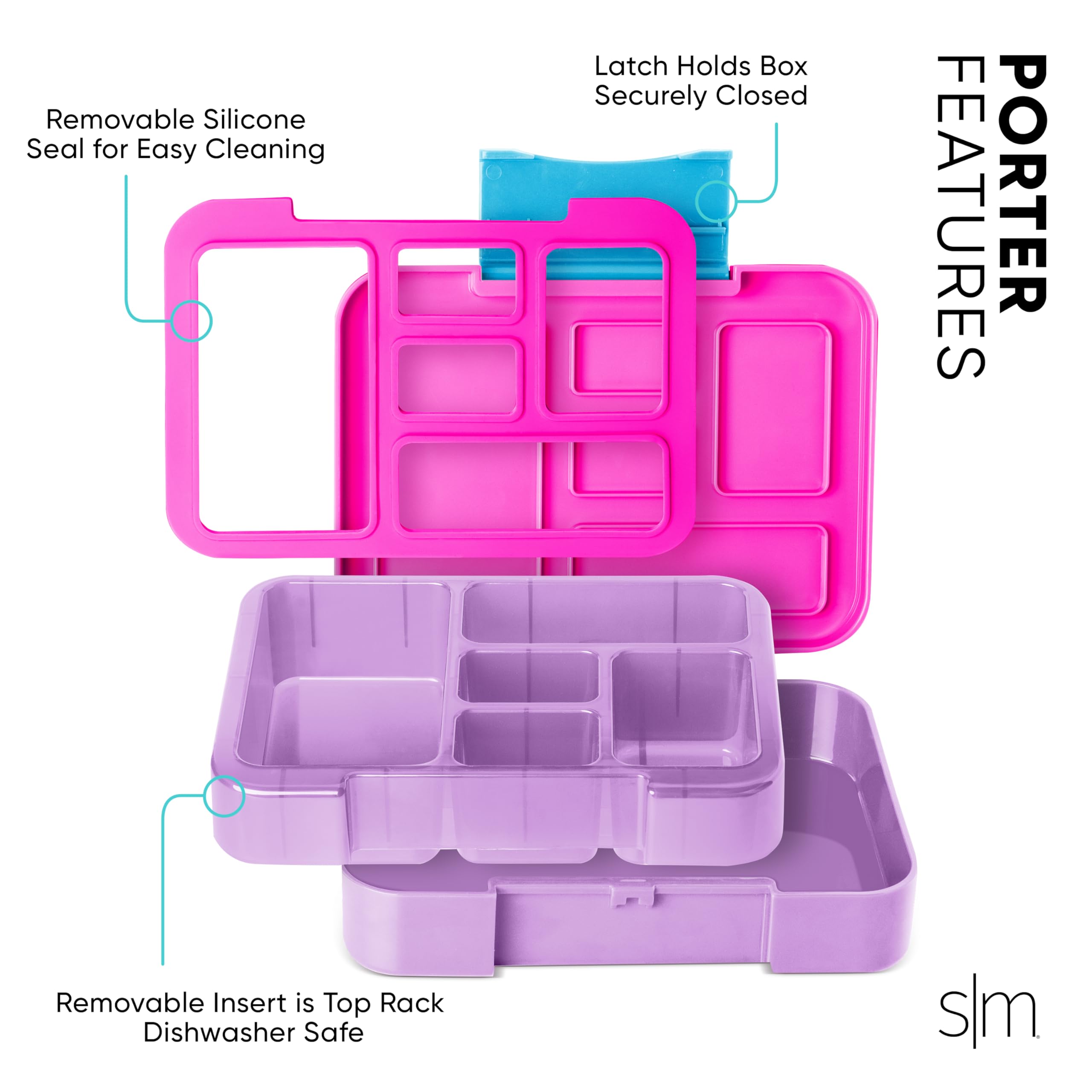 Foto 4 pulgar | Lonchera Bento, Colección Porter, Sencilla Y Moderna, Con 5 Compartimentos - Venta Internacional.