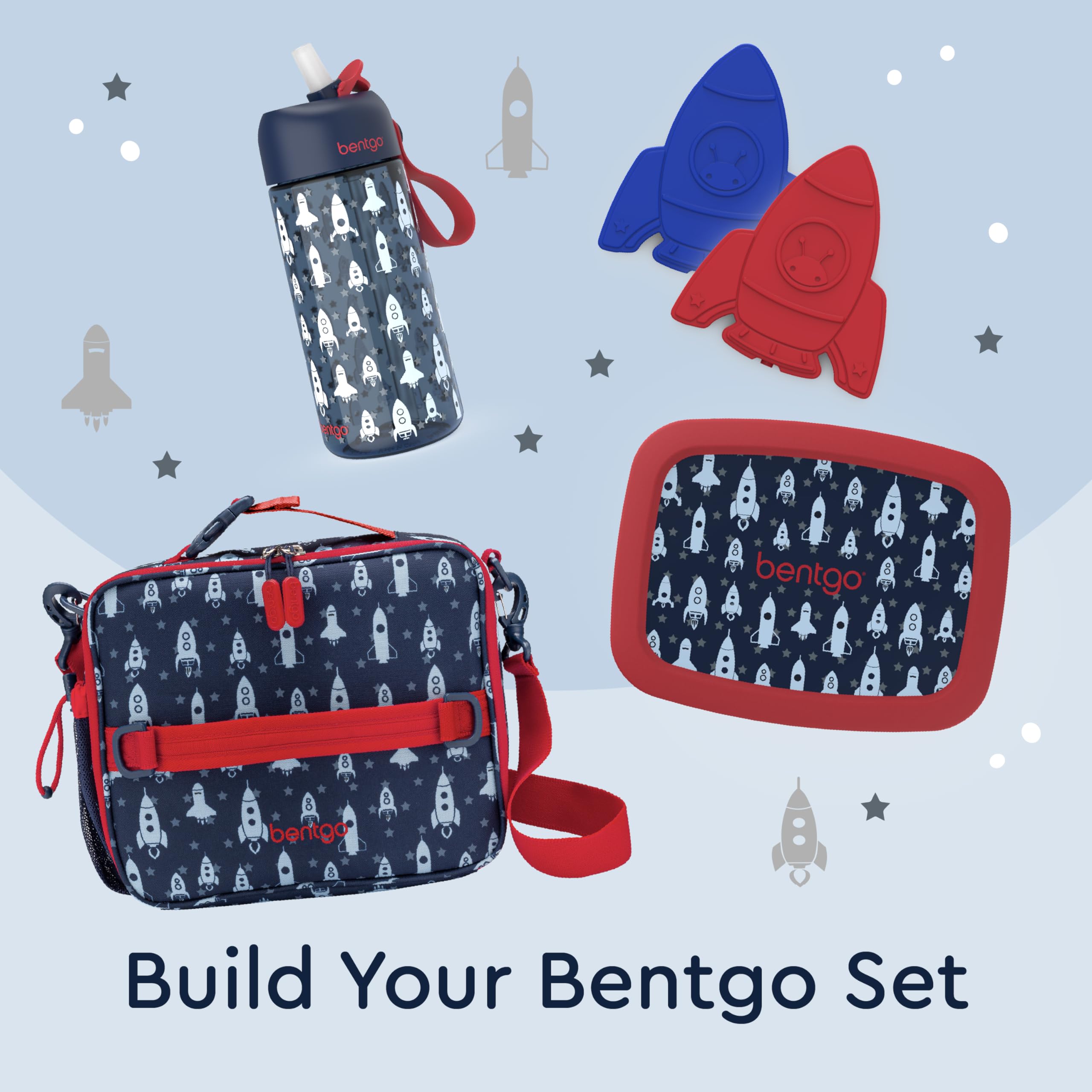 Foto 6 pulgar | Bolsa De Almuerzo Bentgo Kids Duradera Con Doble Aislamiento Con Estampado De Cohetes - Venta Internacional.