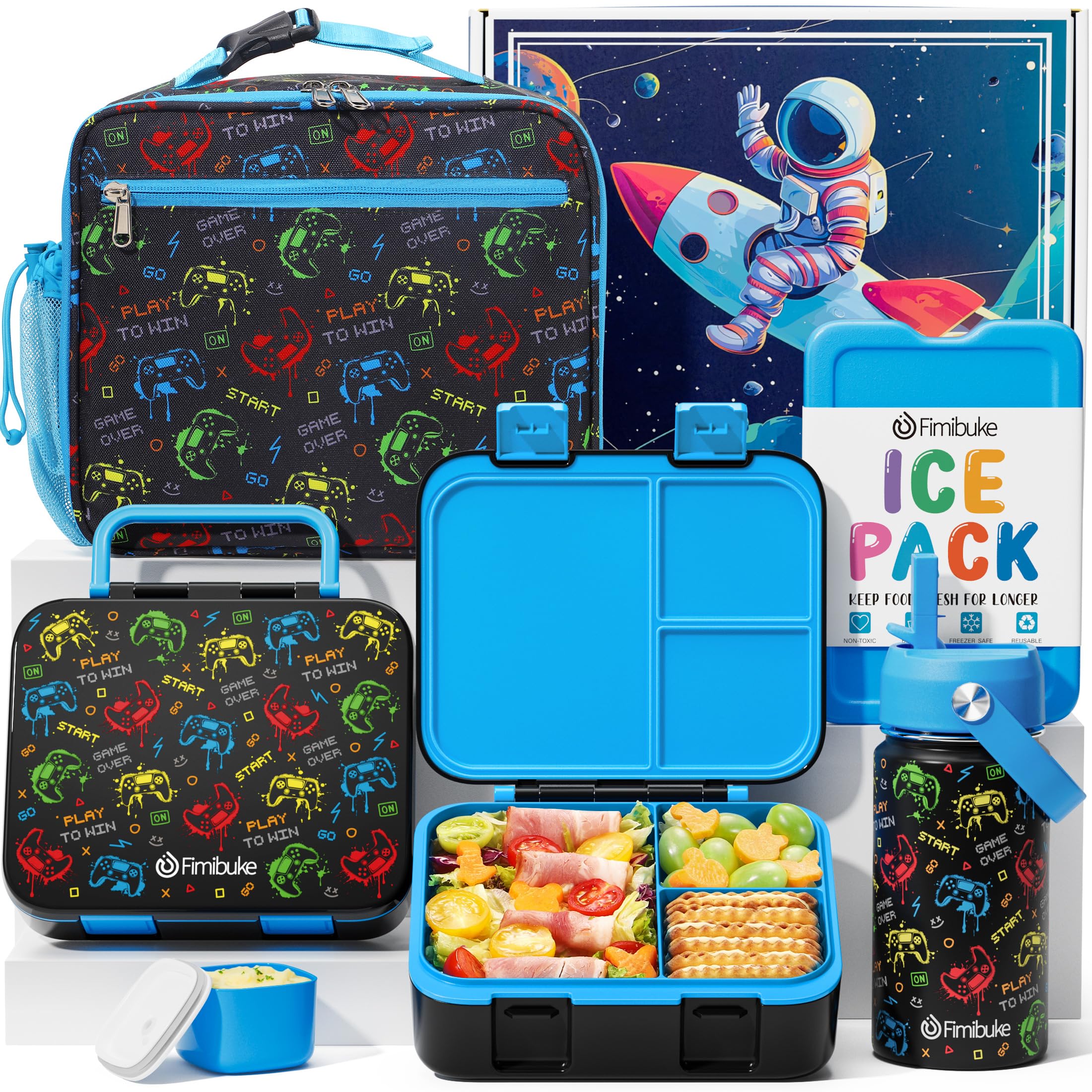 Foto 2 pulgar | Set De Loncheras Fimibuke Bento Para Niños Con Botella De Agua Y Bolsa - Venta Internacional.