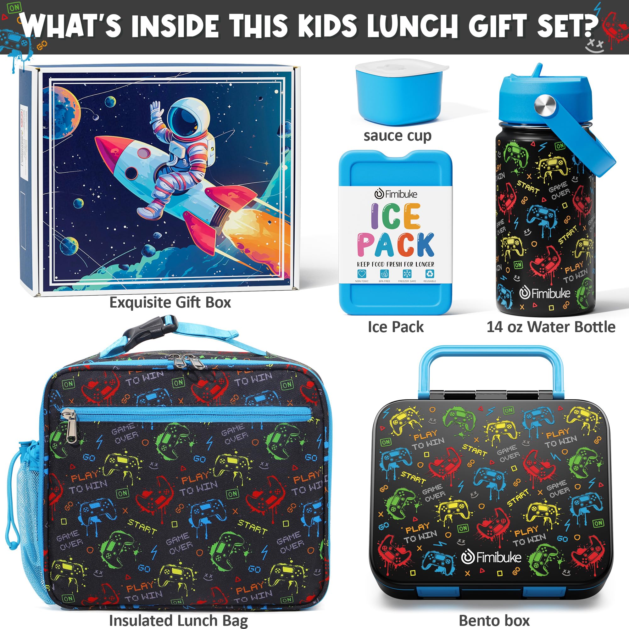 Foto 3 pulgar | Set De Loncheras Fimibuke Bento Para Niños Con Botella De Agua Y Bolsa - Venta Internacional.