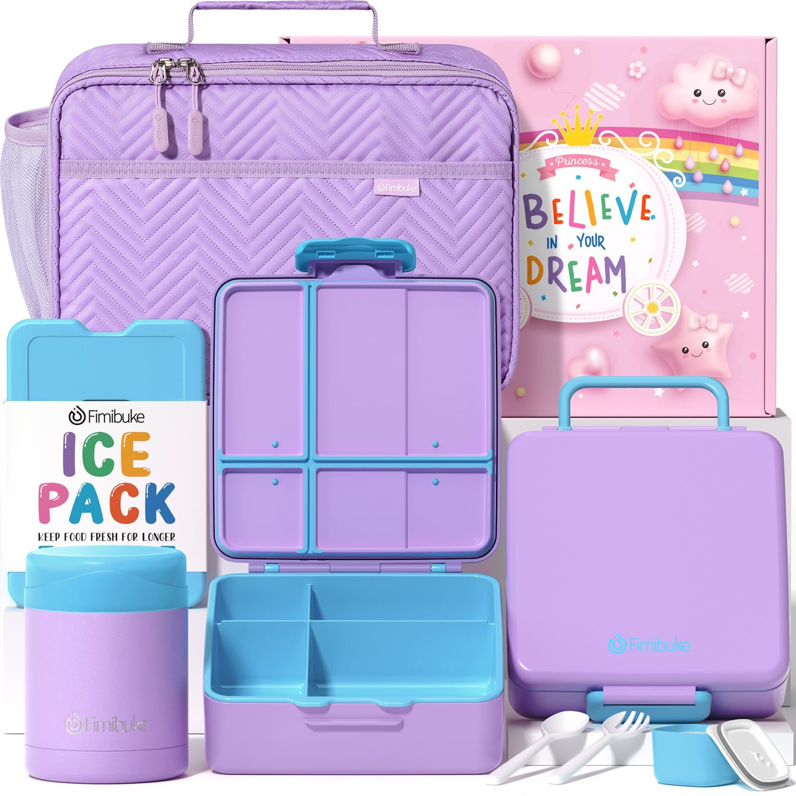 Foto 1 | Lonchera Fimibuke Kids Bento Snack Con Termo De 350 Ml Y Bolsa - Venta Internacional.