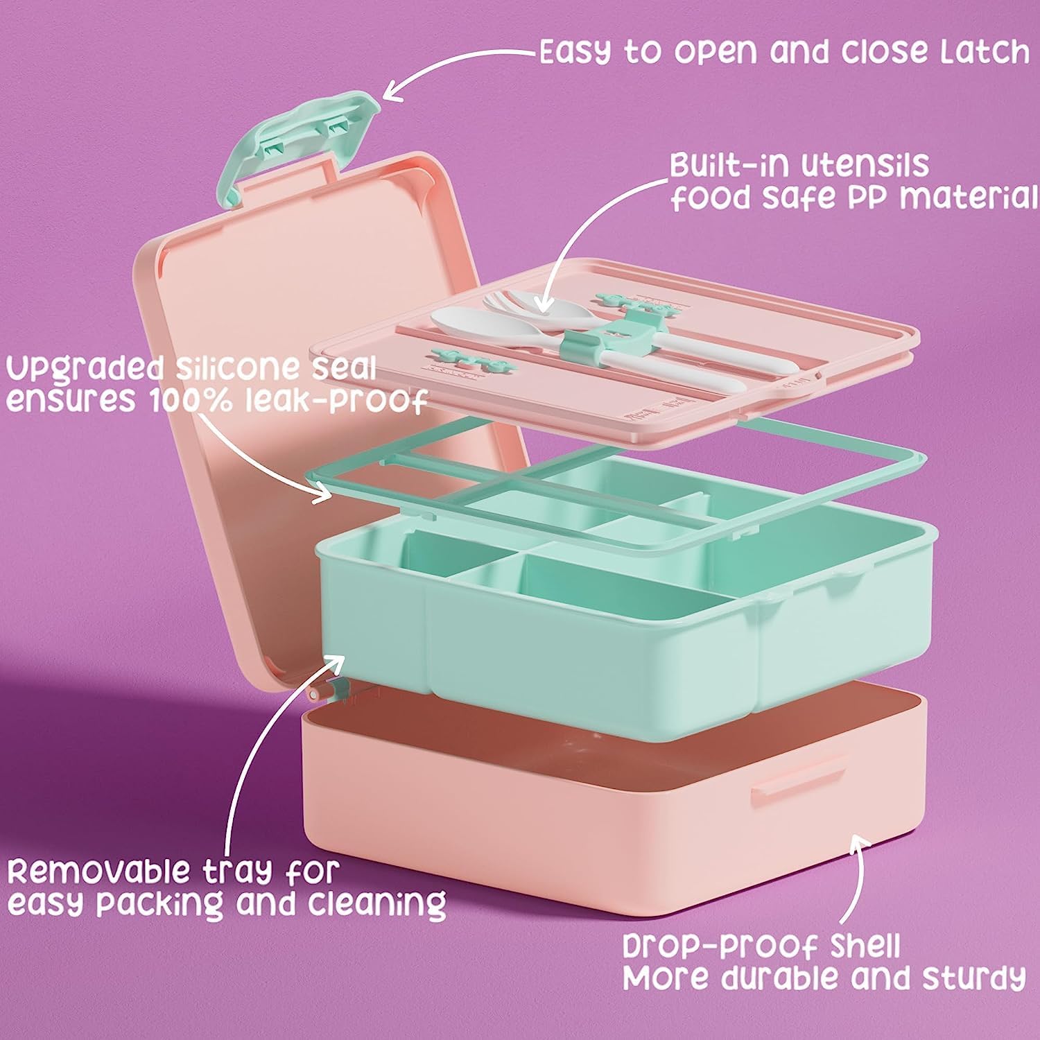 Foto 4 | Lonchera Fimibuke Kids Bento Snack Con Termo De 350 Ml Y Bolsa - Venta Internacional.