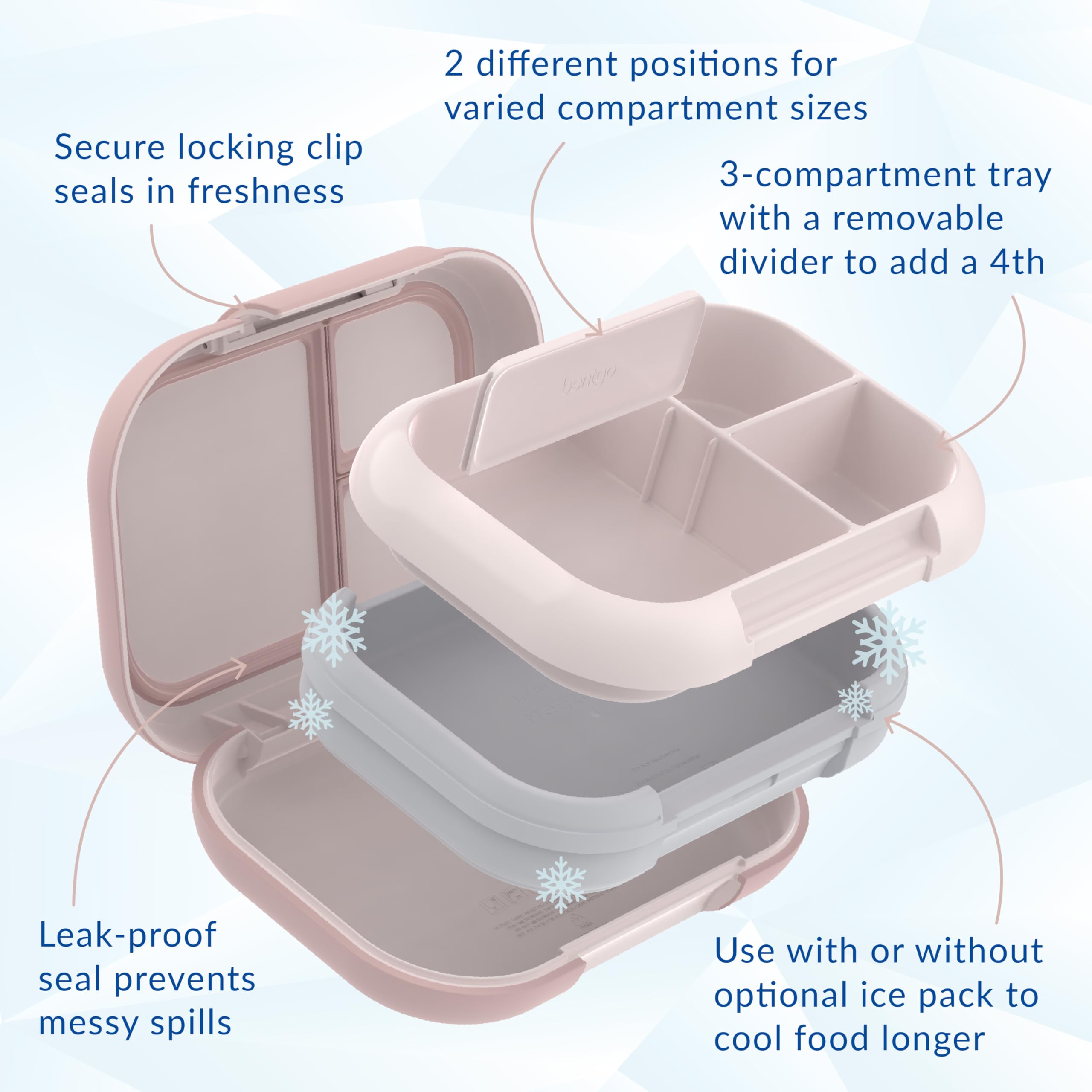 Foto 6 pulgar | Fiambrera Bentgo Chill Max A Prueba De Fugas Xl Con Bolsa De Hielo Rosa - Venta Internacional.