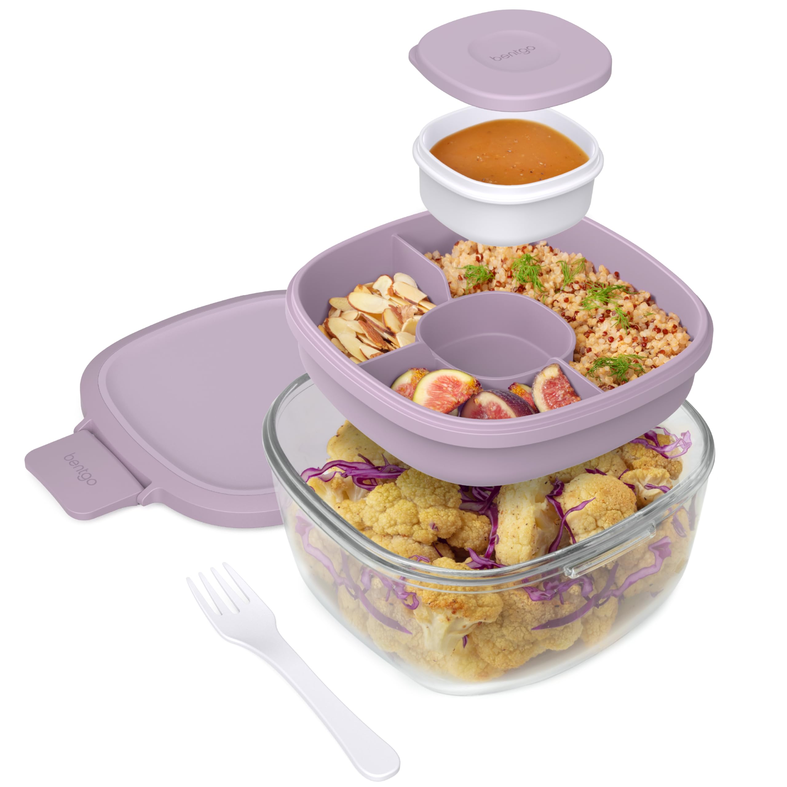 Foto 2 pulgar | Ensaladera Bentgo Glass  Todo En Uno  Grande  1800 Ml  Con Acceso - Venta Internacional.