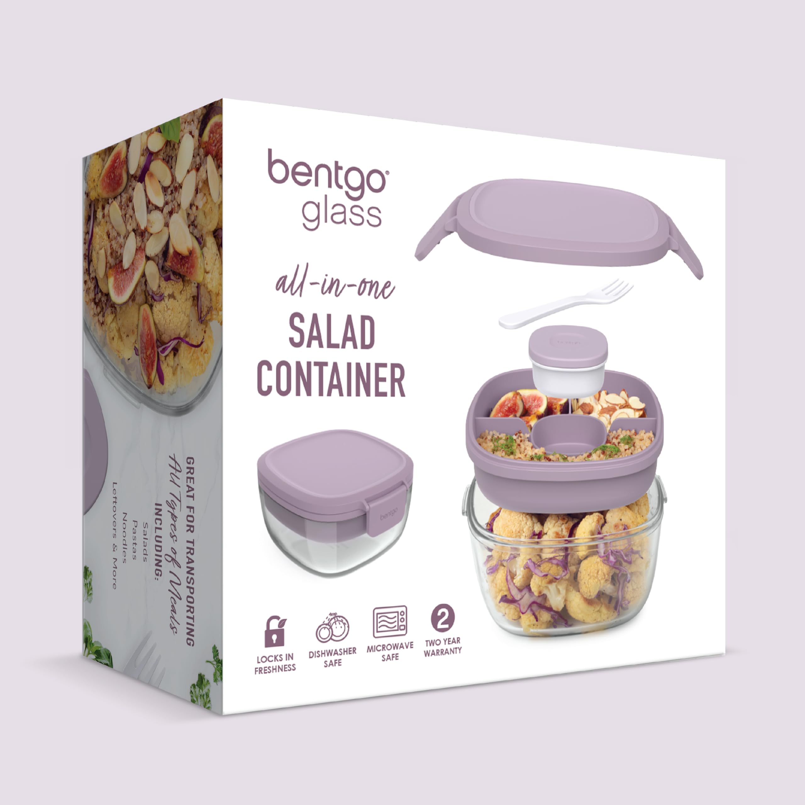 Foto 7 | Ensaladera Bentgo Glass  Todo En Uno  Grande  1800 Ml  Con Acceso - Venta Internacional.
